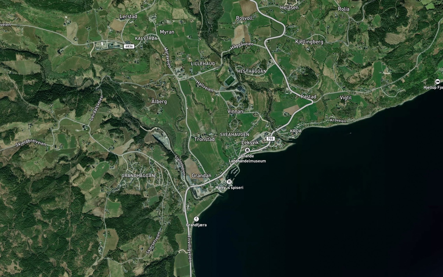 Satellite map of the Ronningbekken