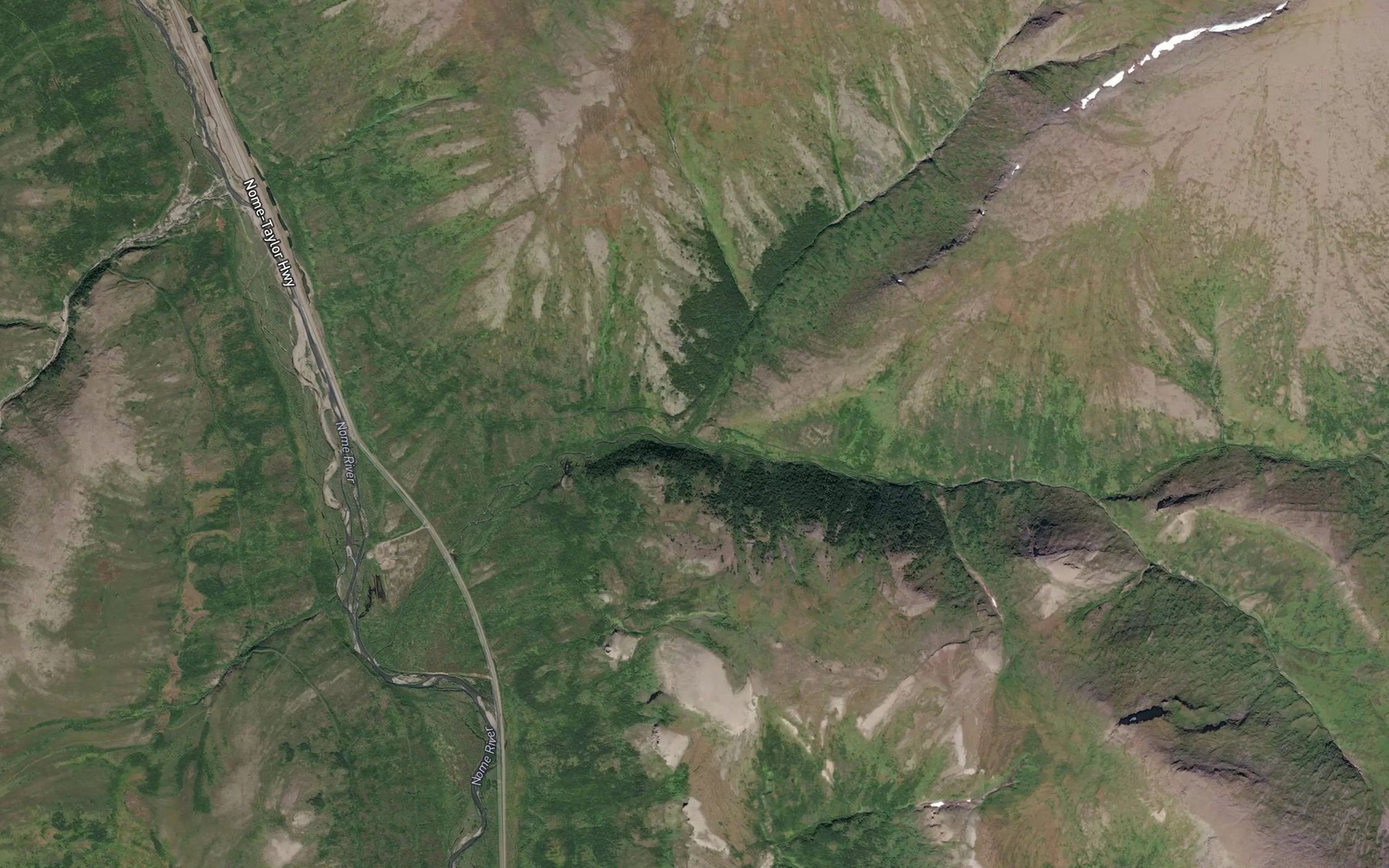 Satellite map of the Monte Cristo Creek