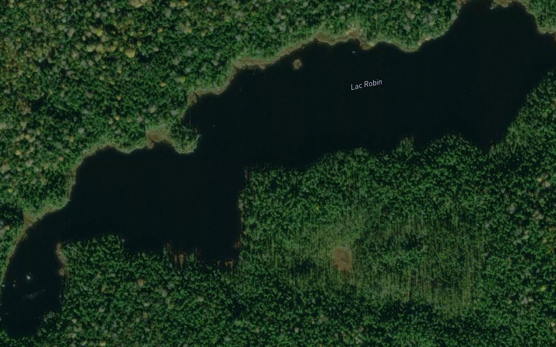 Satellite map of the Lac Robin