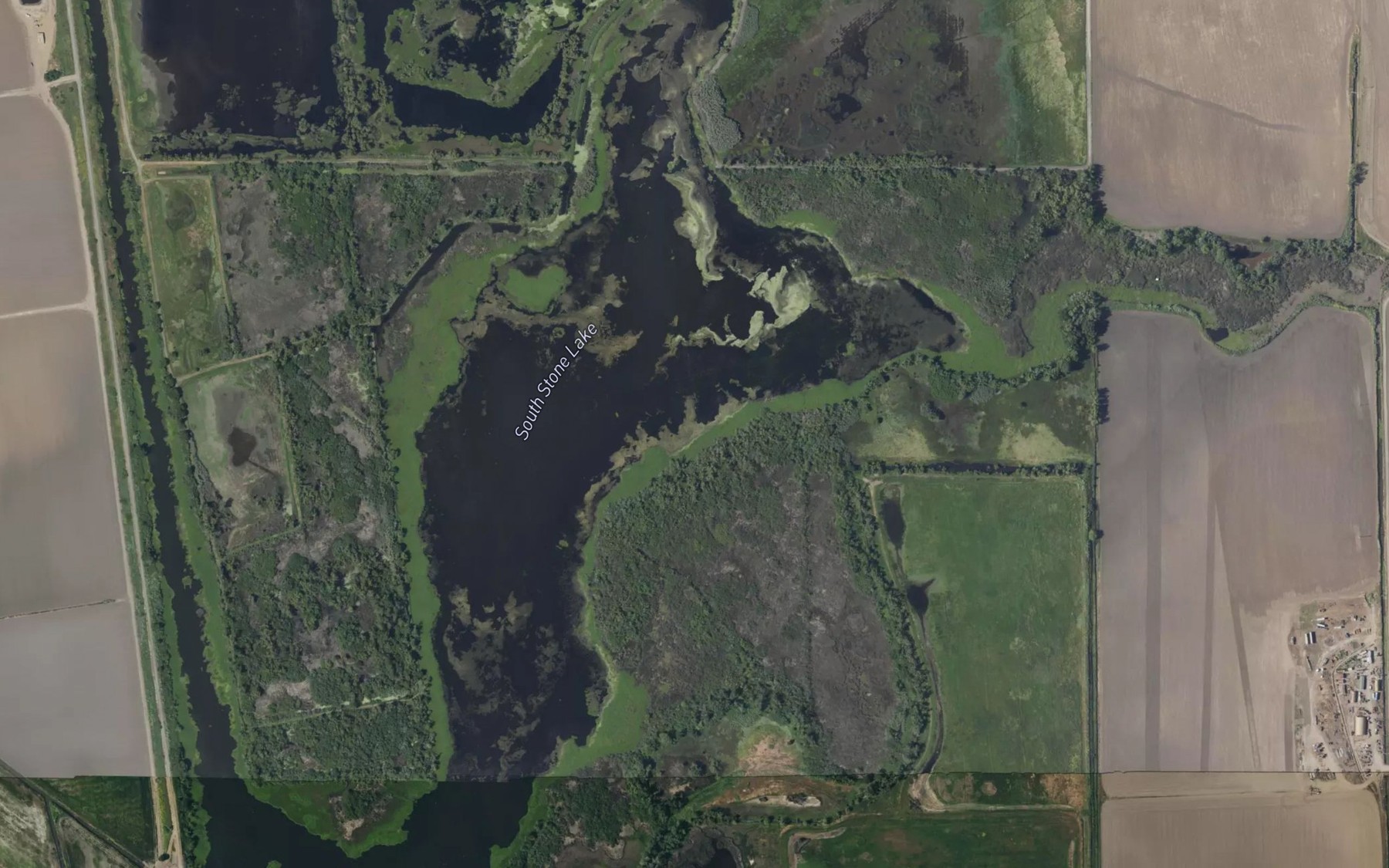 Satellite map of the South Stone Lake