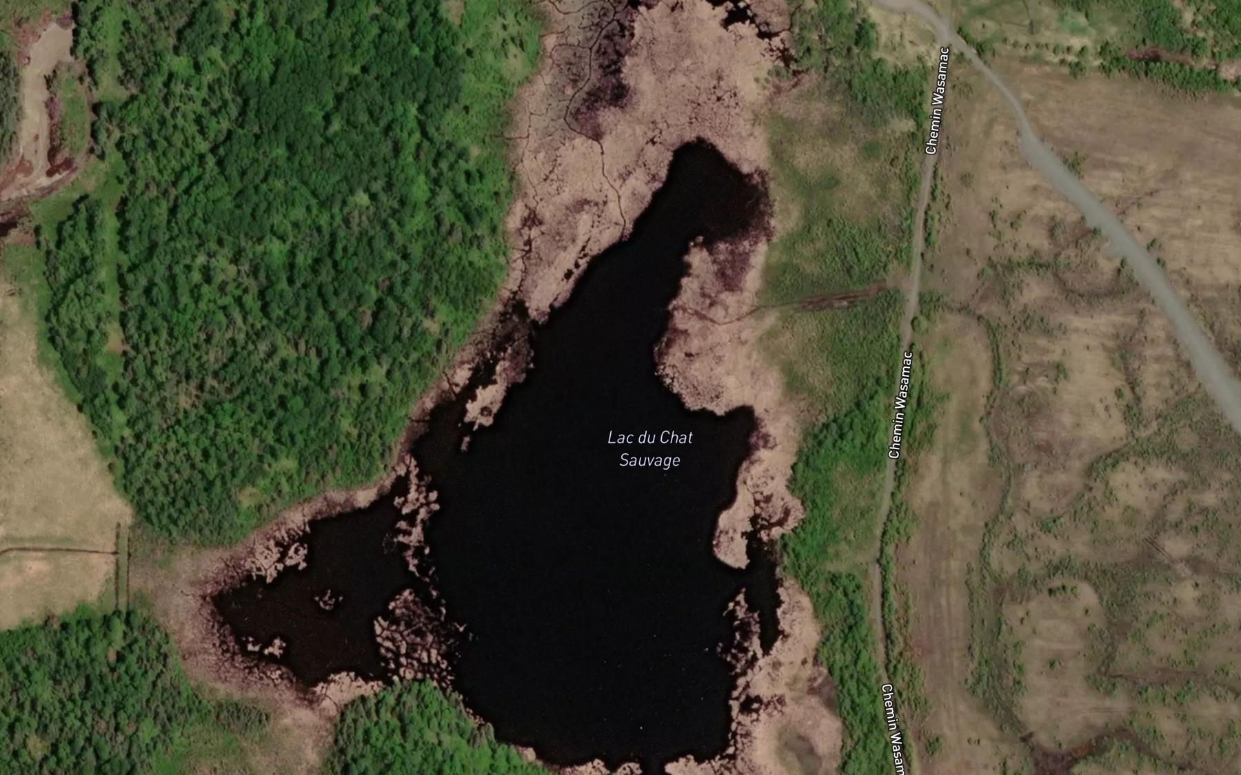 Satellite map of the Lac du Chat Sauvage
