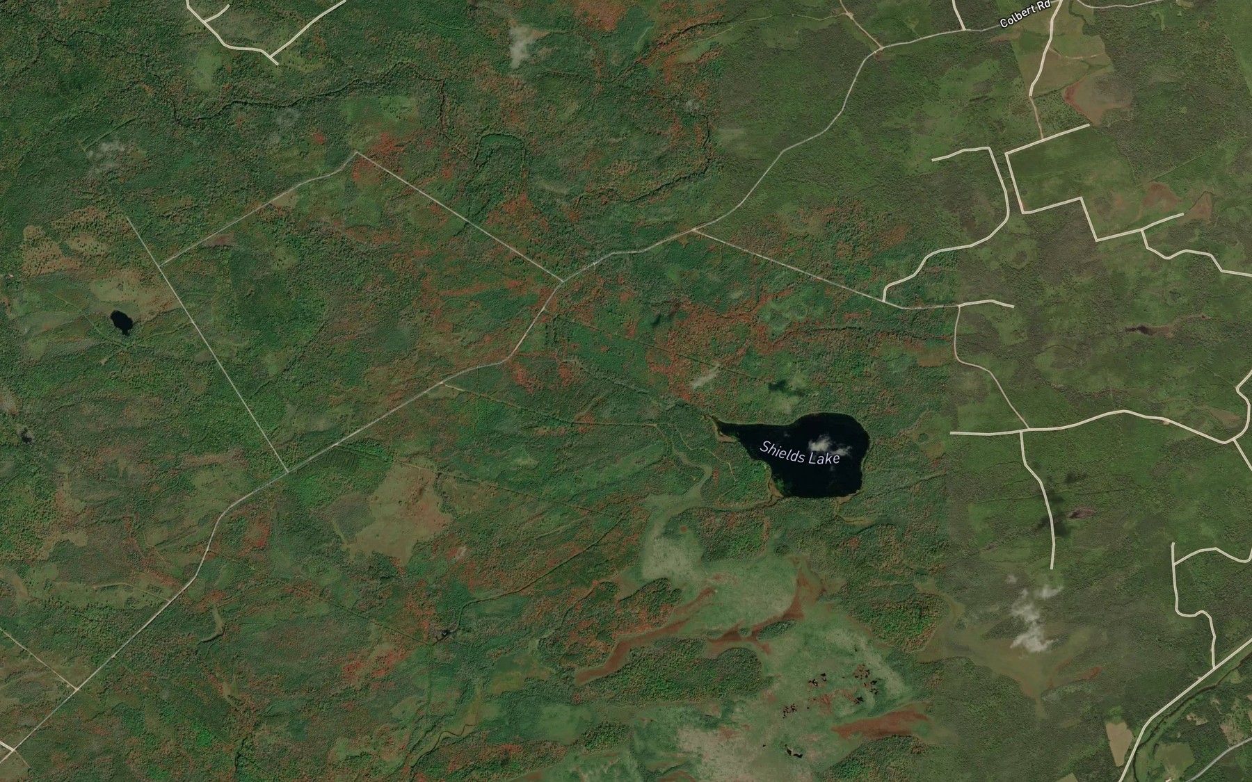 Satellite map of the Cool Brook
