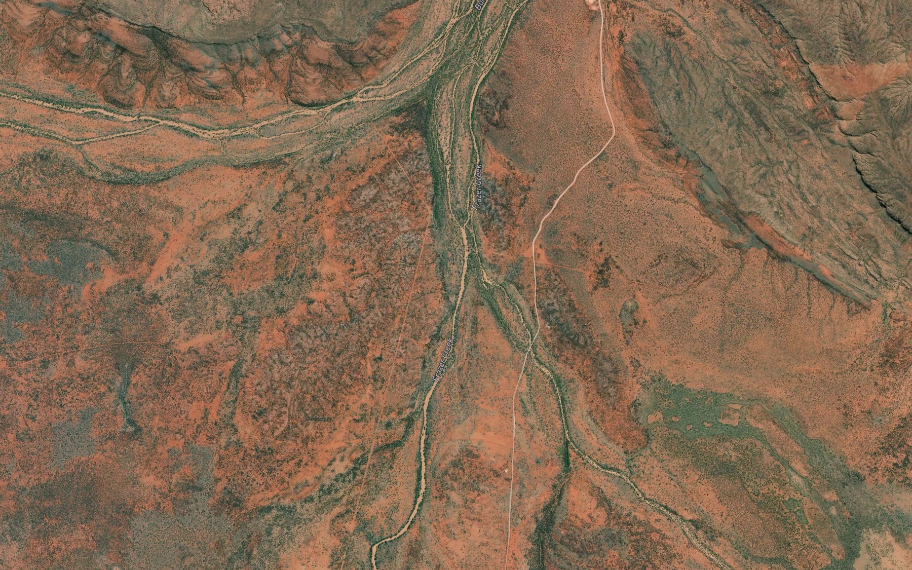 Satellite map of the Alkara Creek