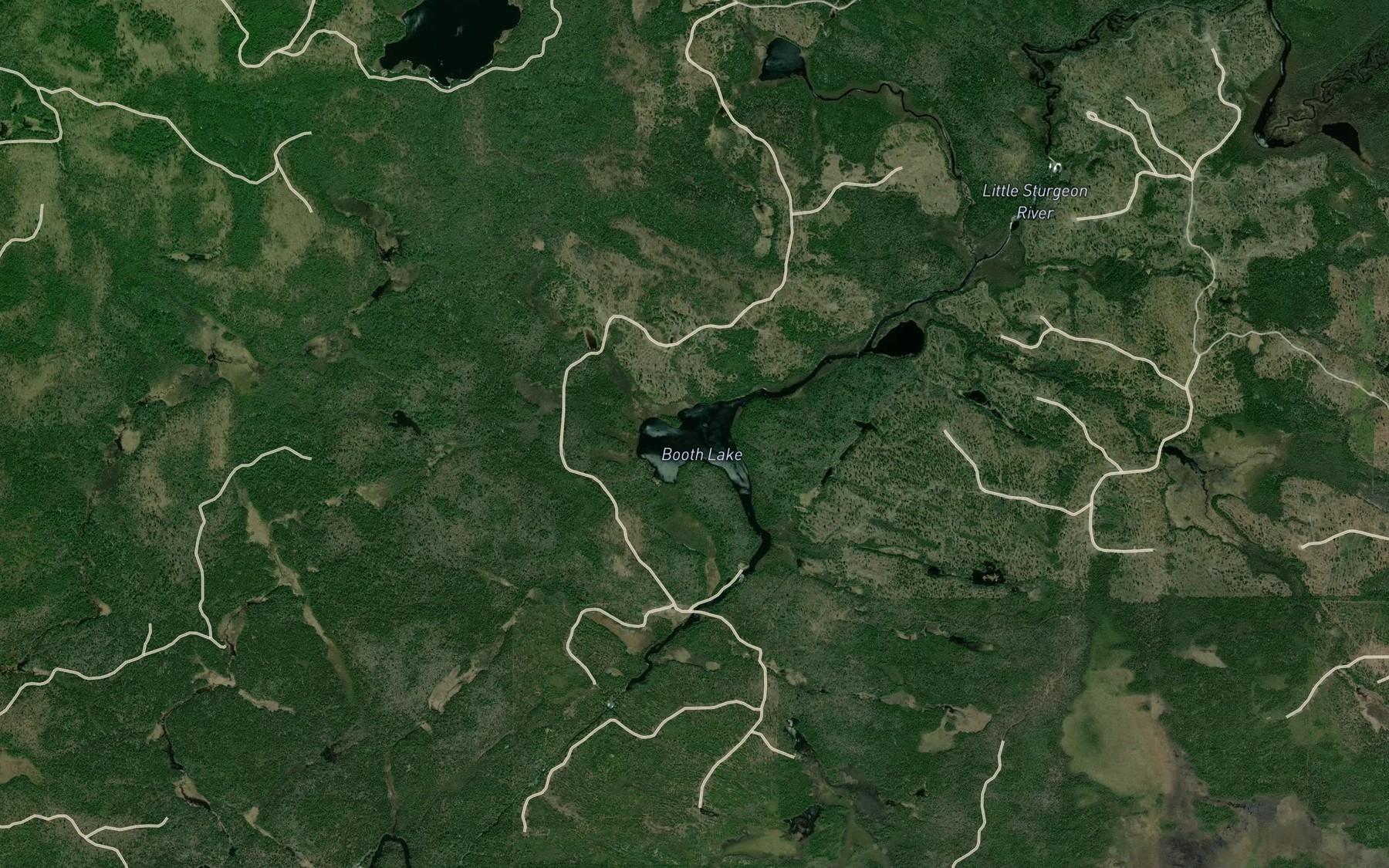 Satellite map of the Booth Lake