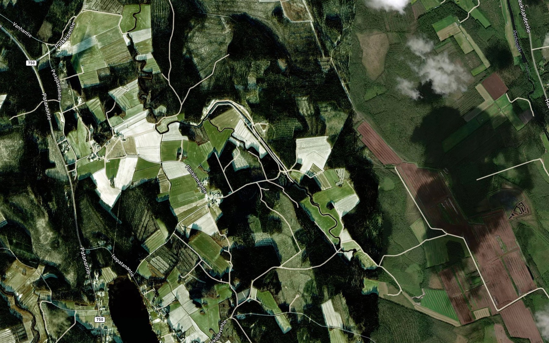 Satellite map of the Koskelankoski