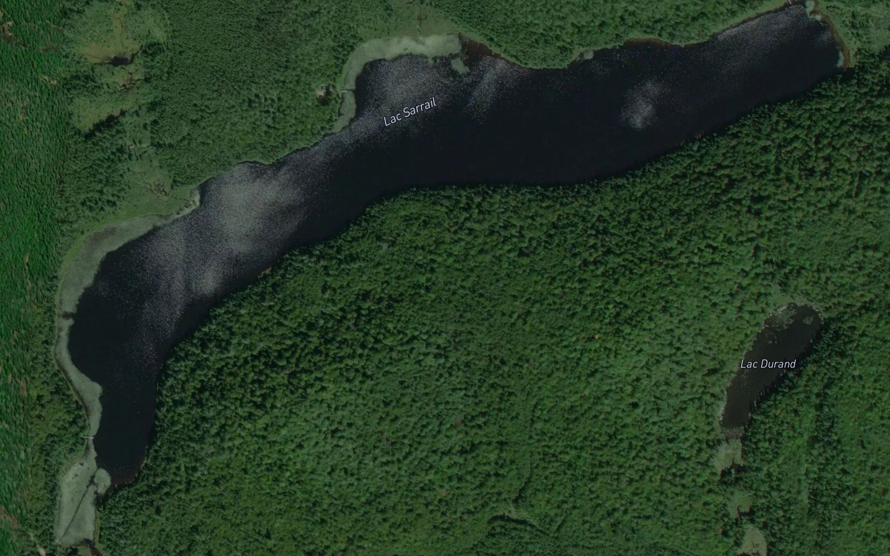 Satellite map of the Lac Sarrail