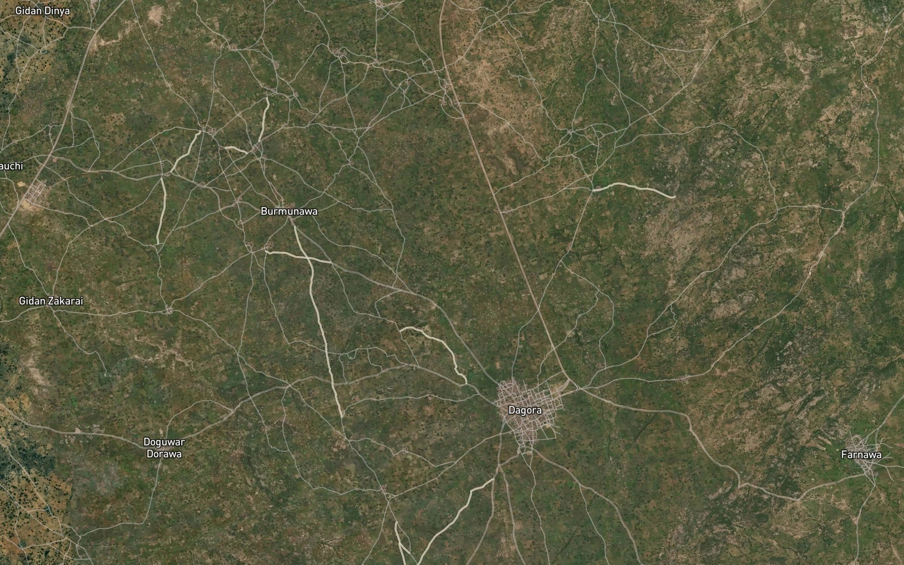 Satellite map of the River Gada