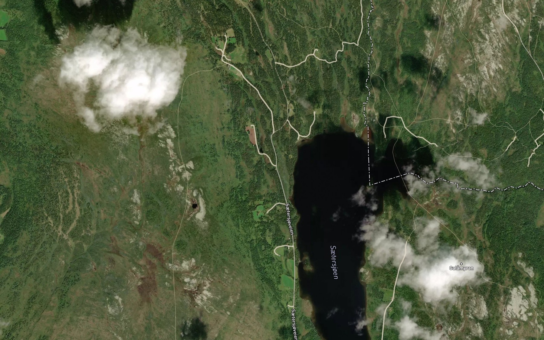 Satellite map of the Midtvollbekken