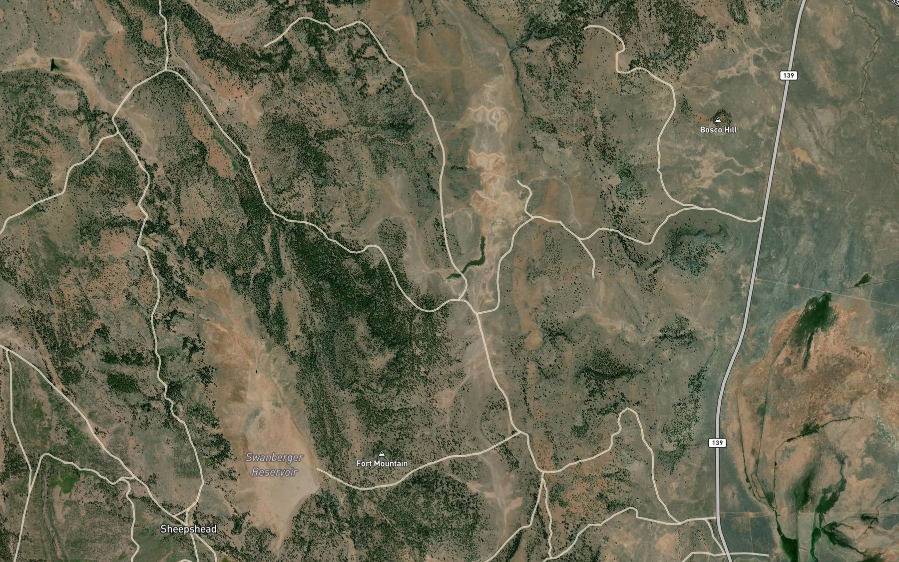 Satellite map of the Coon Camp Spring