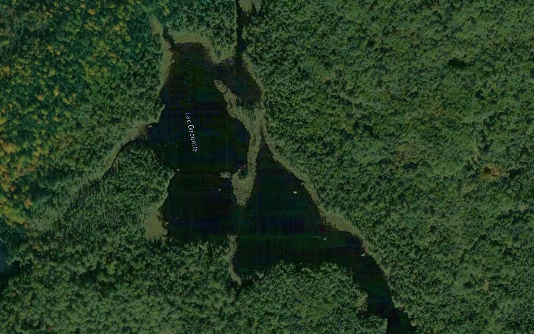 Satellite map of the Lac Girouette