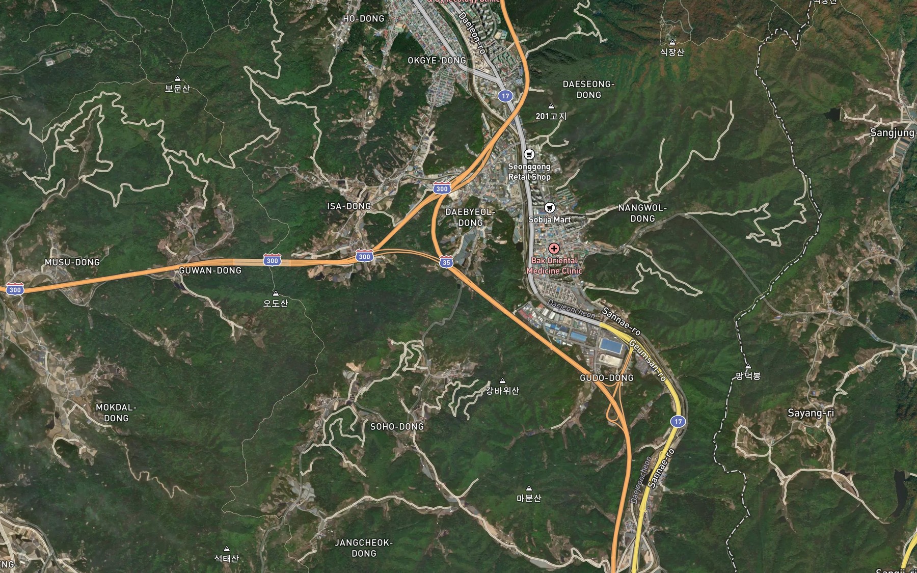 Satellite map of the Daebyeoljeosuji