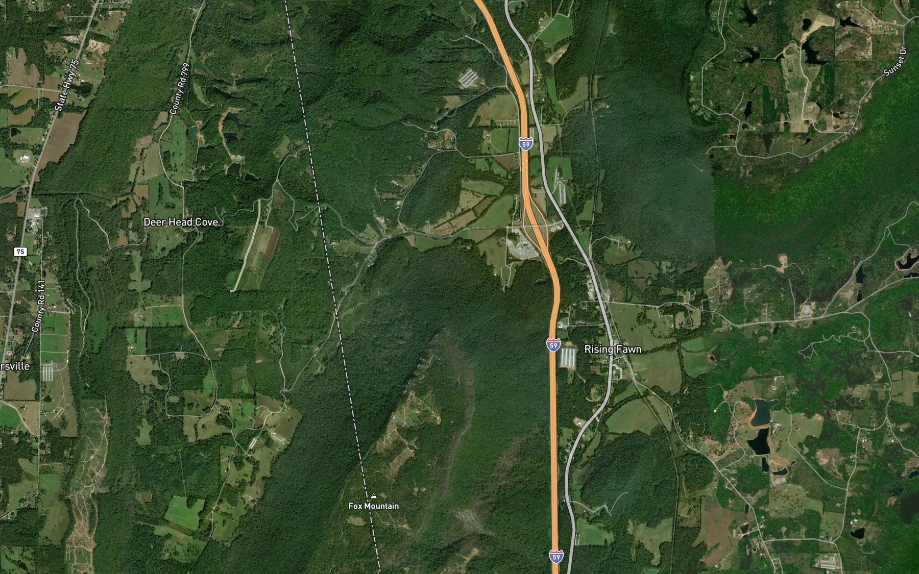Satellite map of the Poplar Spring