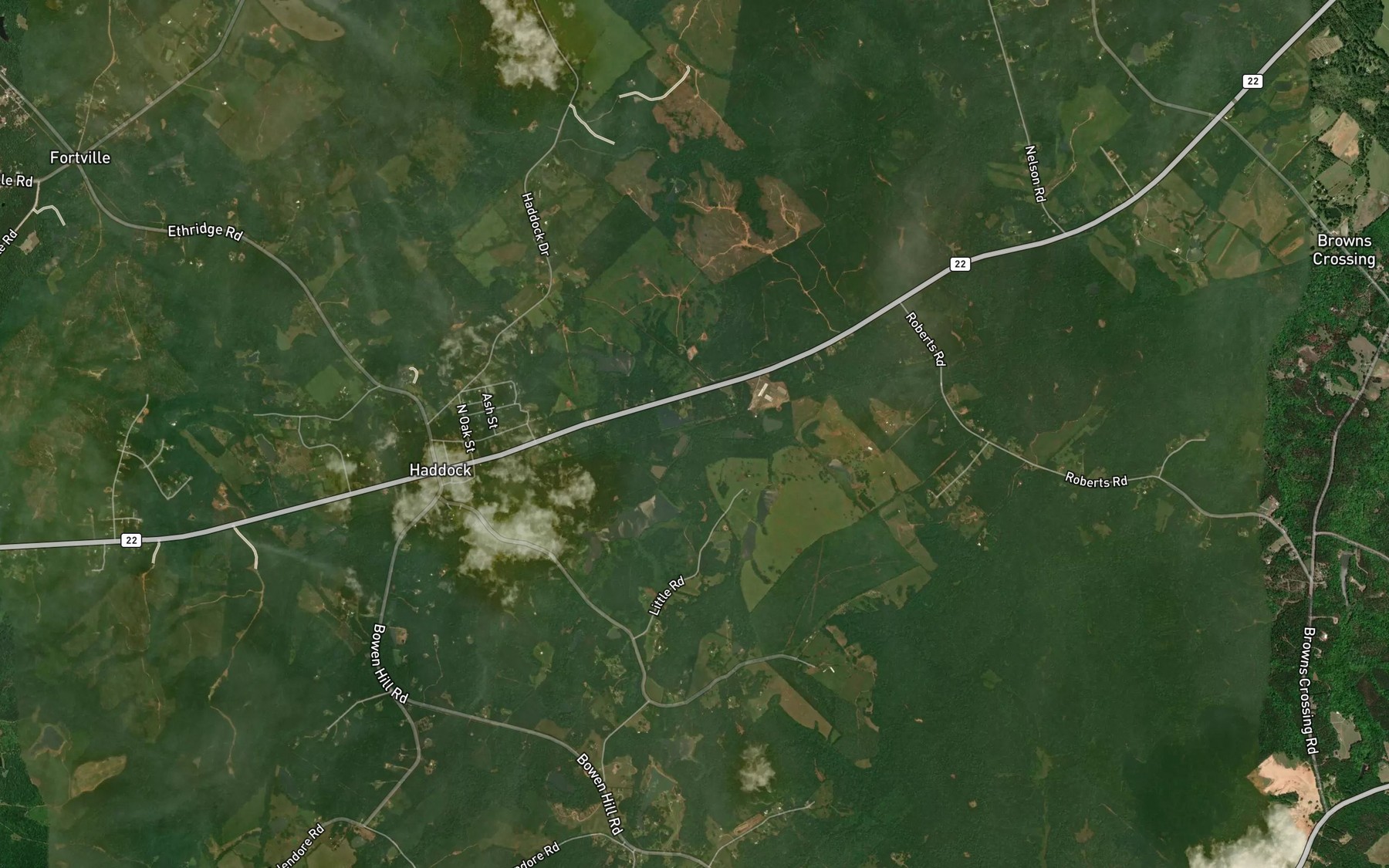 Satellite map of the Pumphouse Branch
