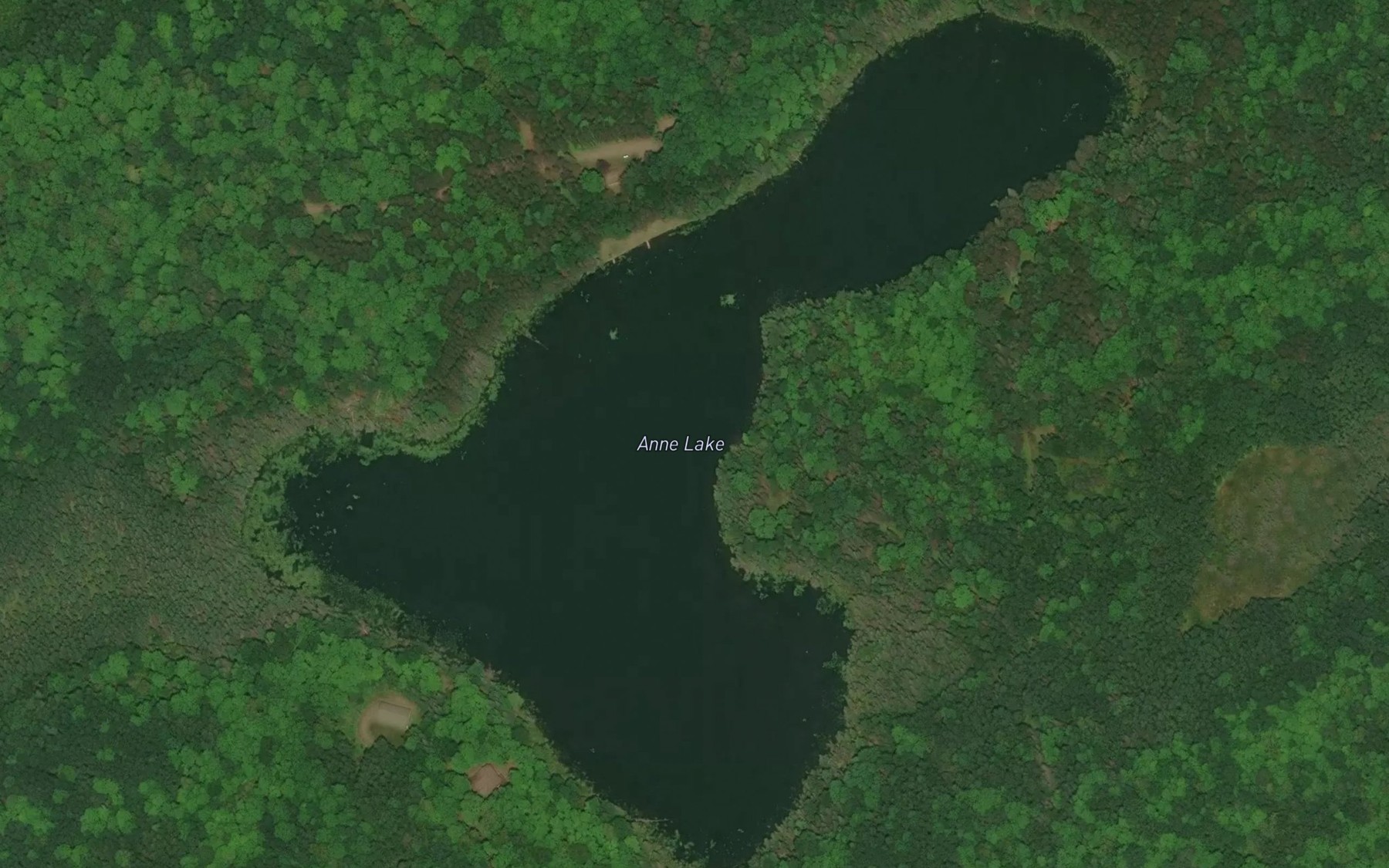 Satellite map of the Anne Lake