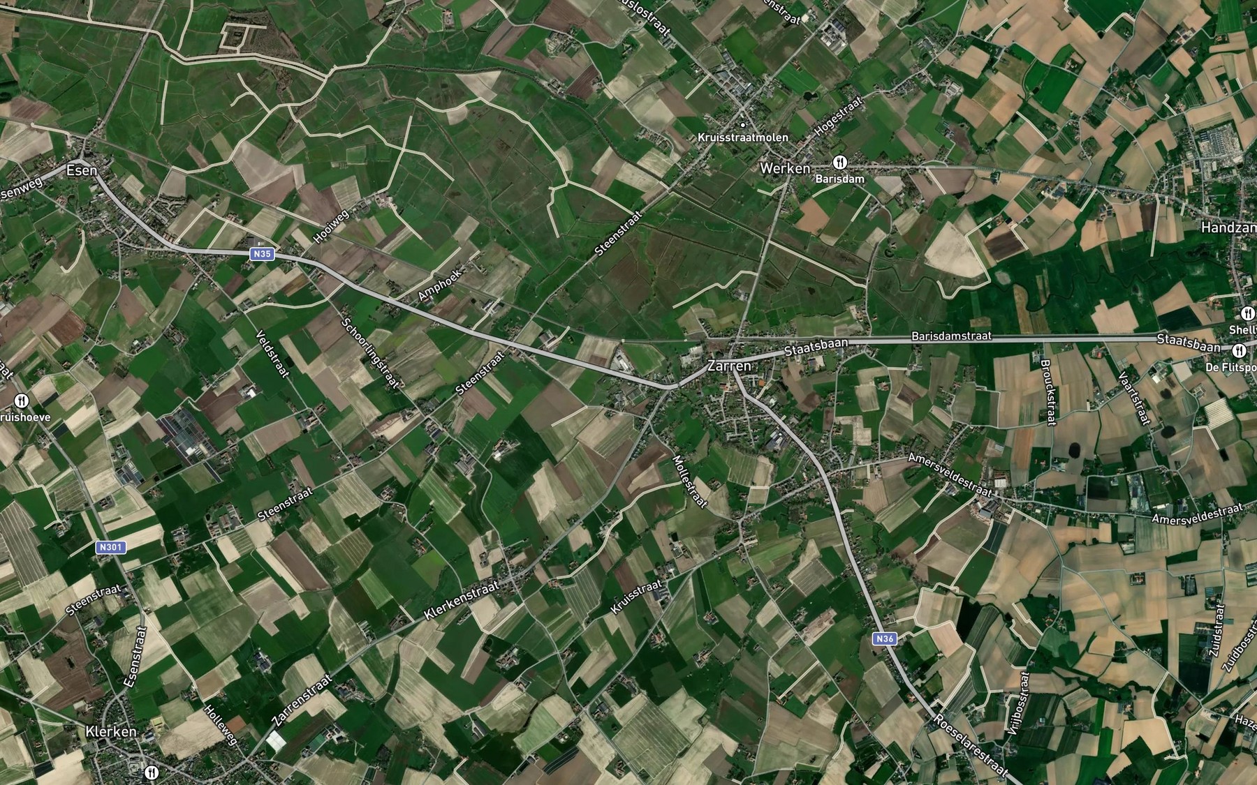 Satellite map of the Kalvebeek
