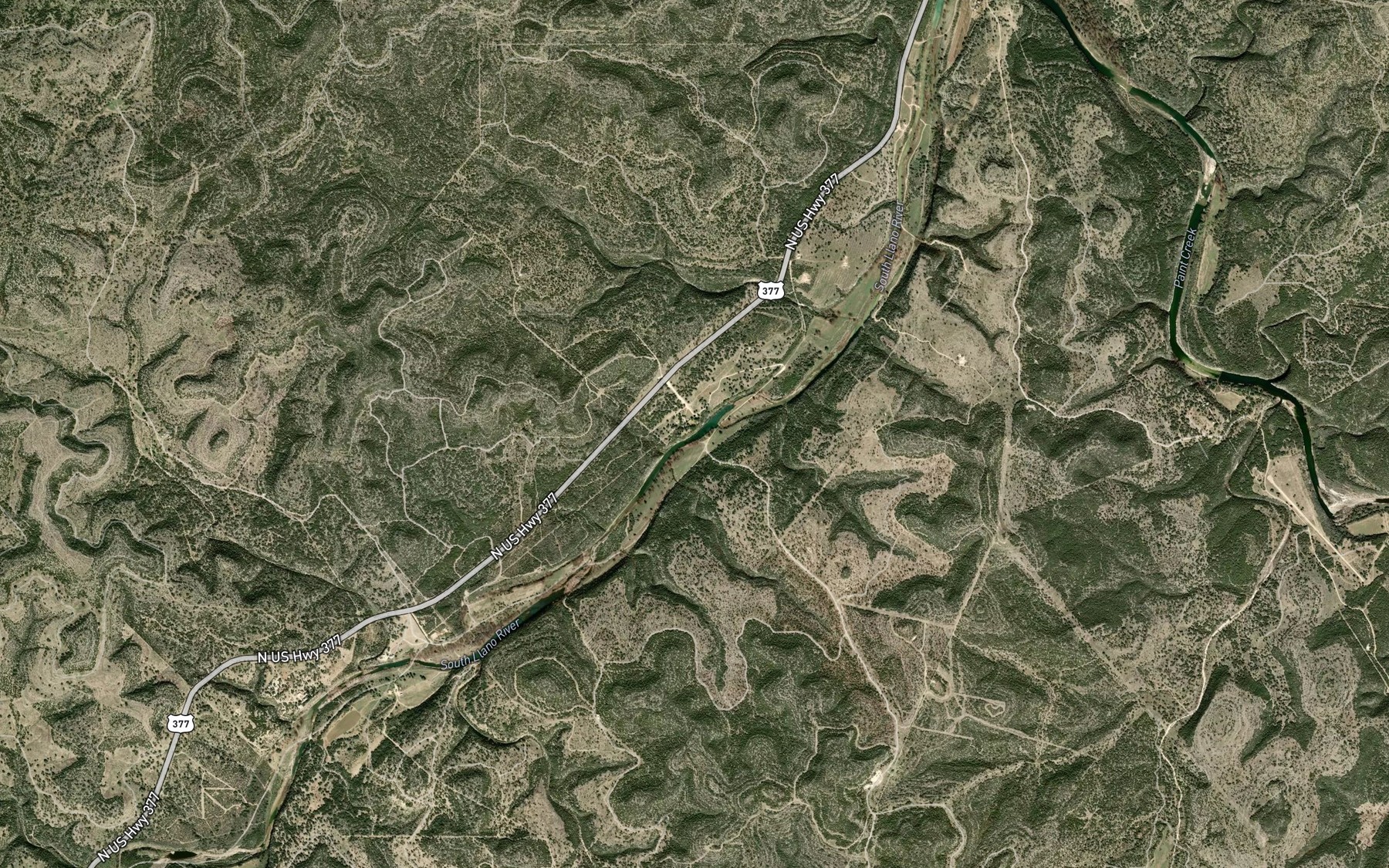 Satellite map of the Seven Hundred Springs