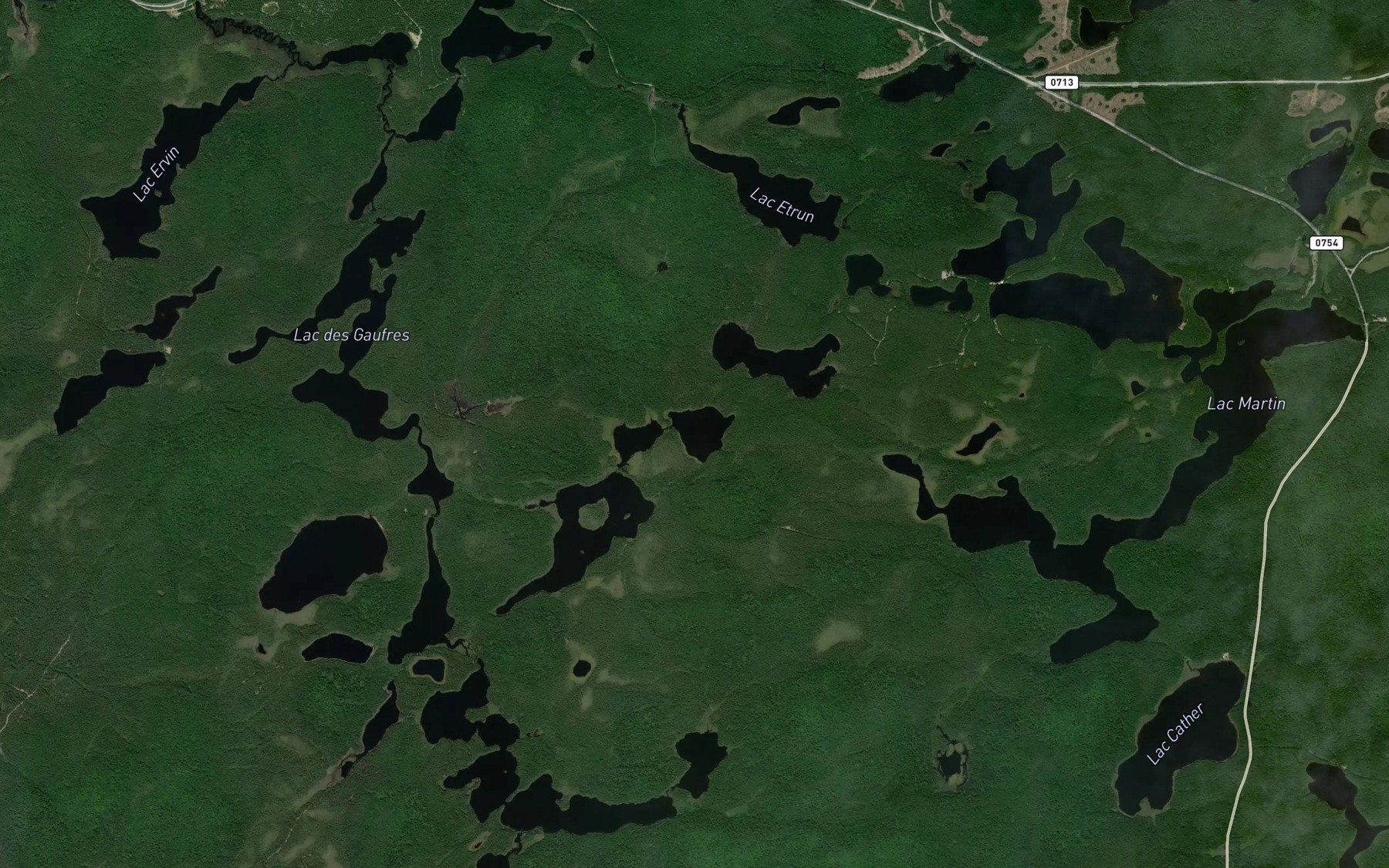 Satellite map of the Lac Rohon
