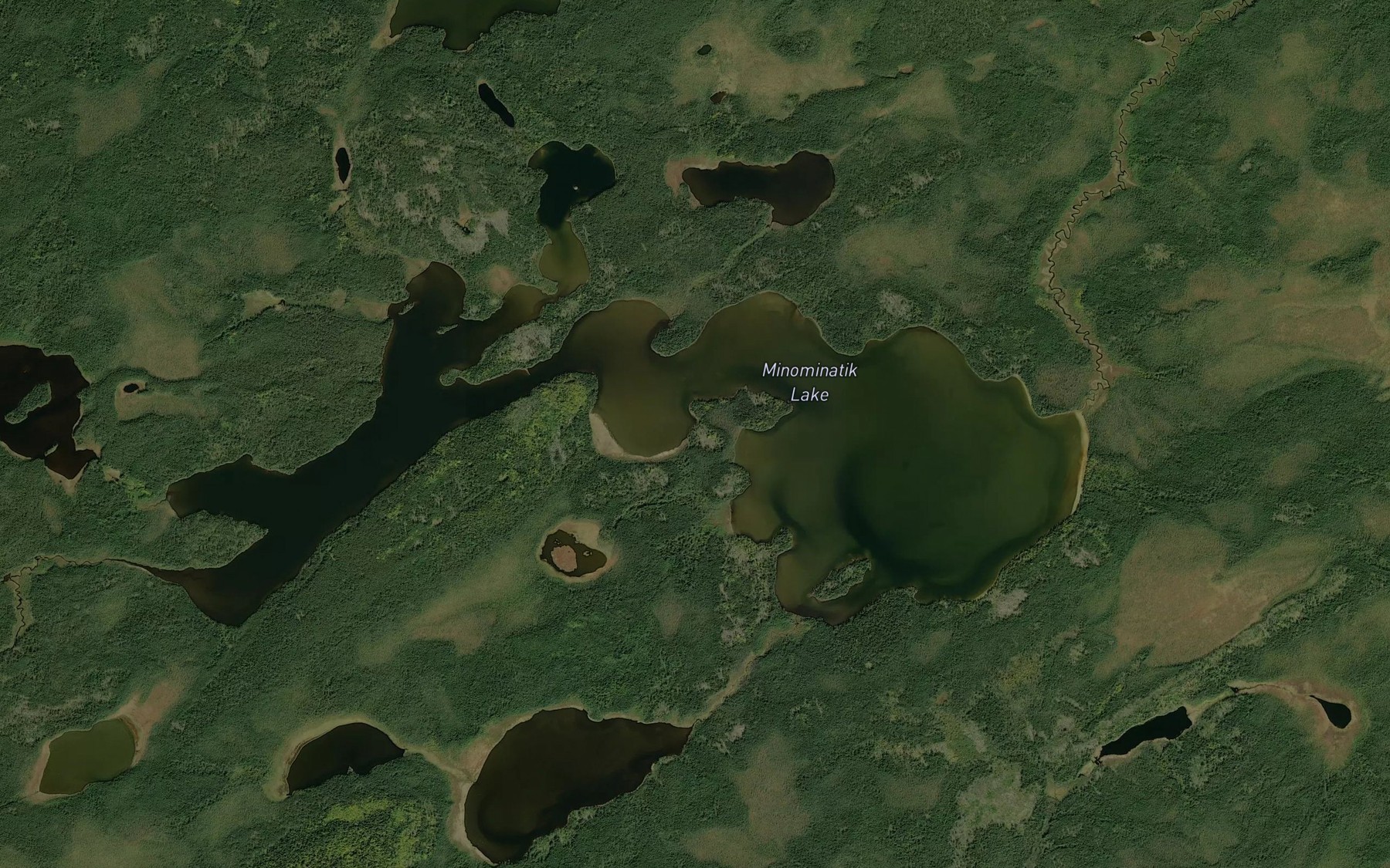 Satellite map of the Minominatik Lake