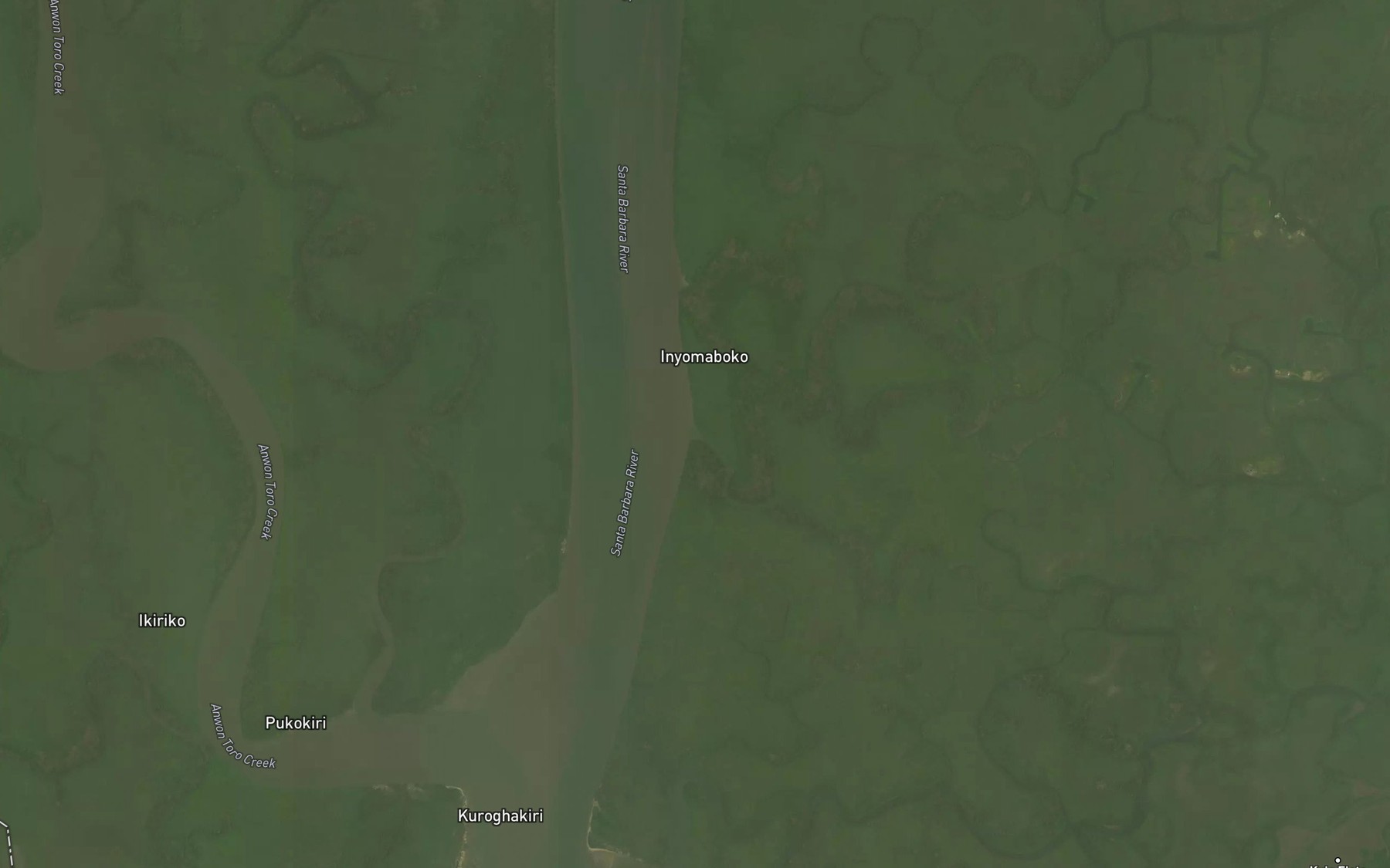 Satellite map of the Kalakuro Creek