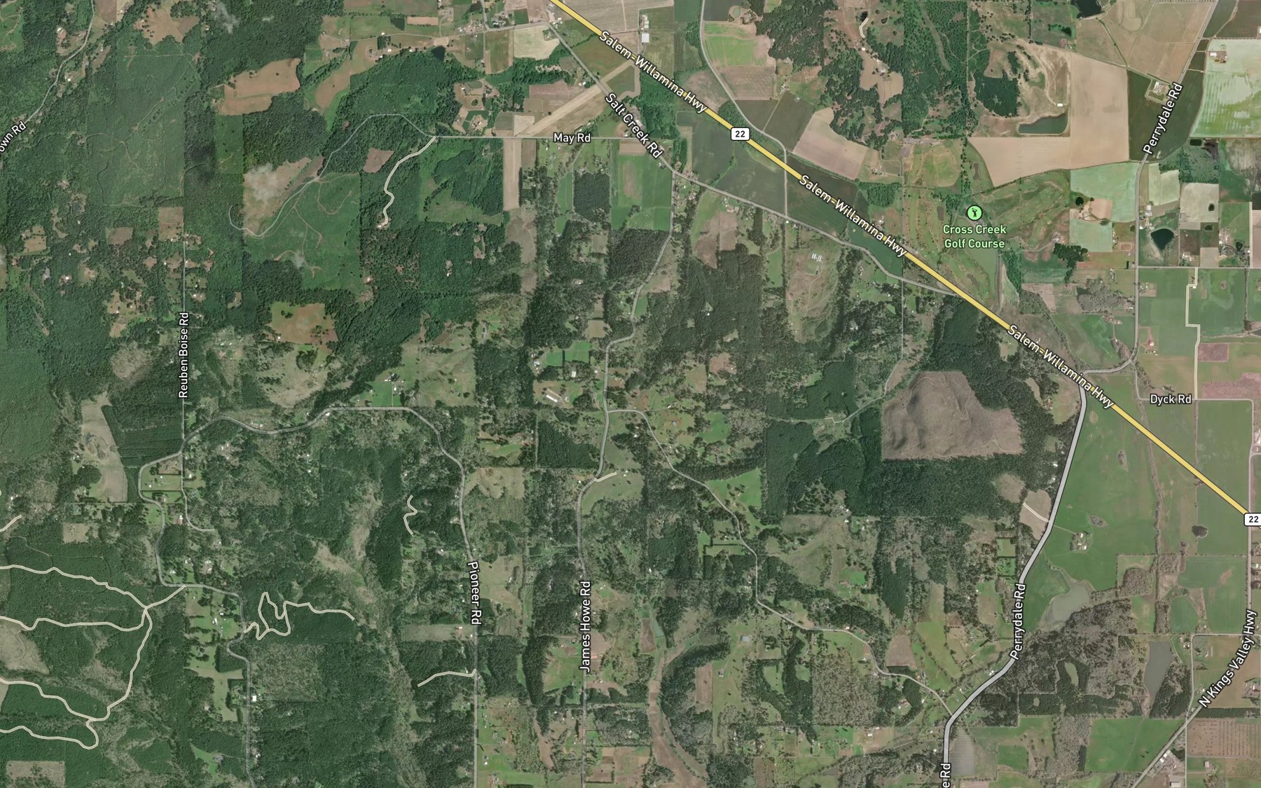 Satellite map of the Domaschofsky Reservoir