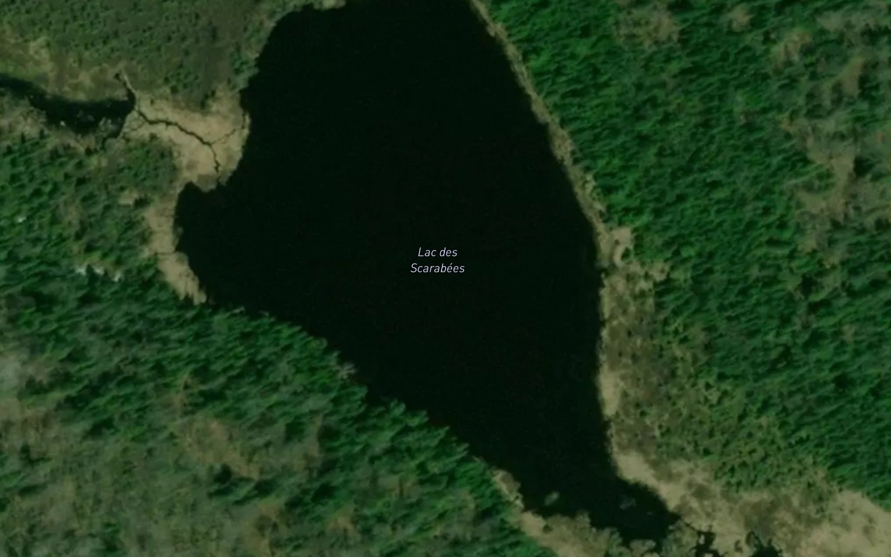 Satellite map of the Lac des Scarabees