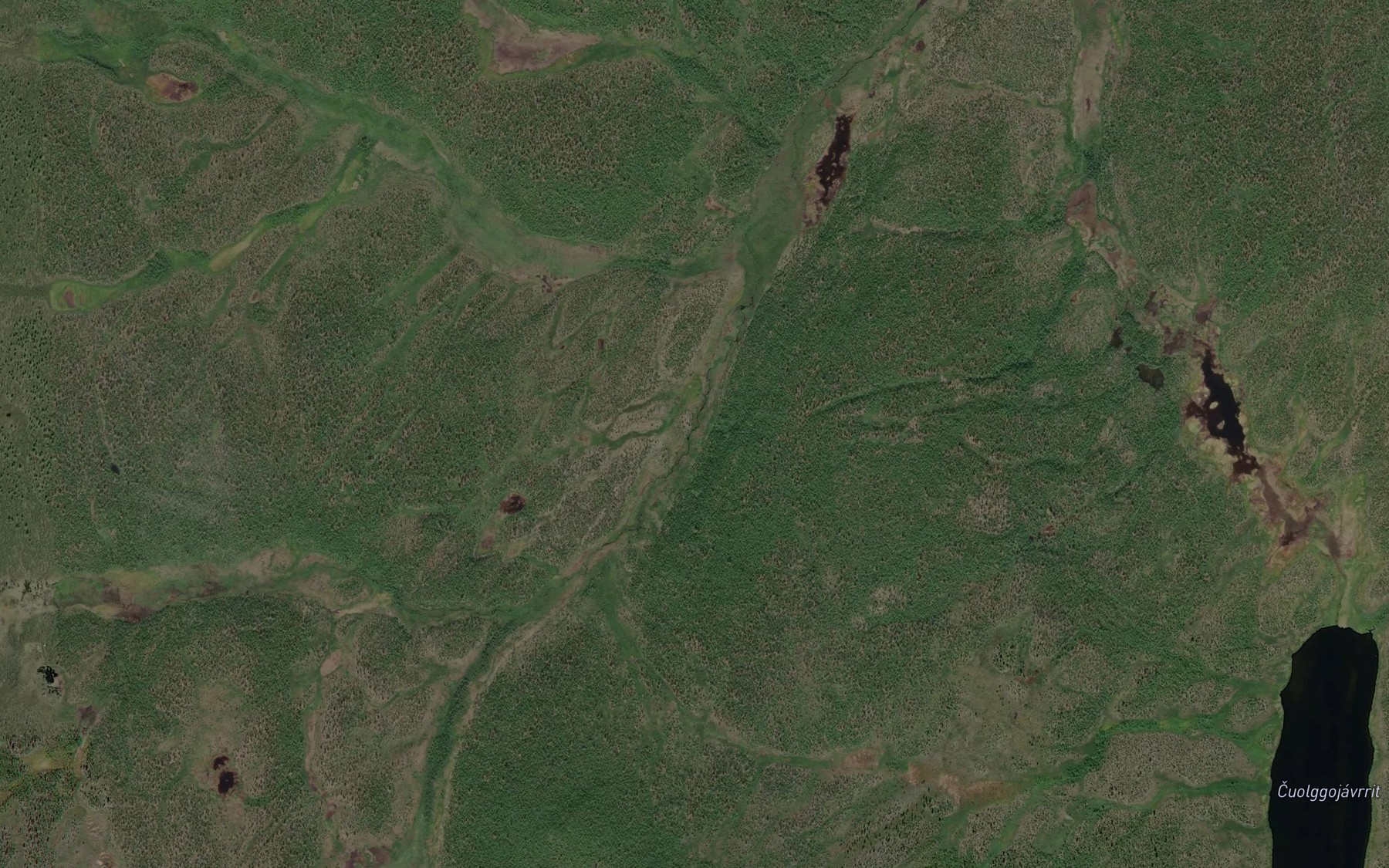Satellite map of the Askkasjohka