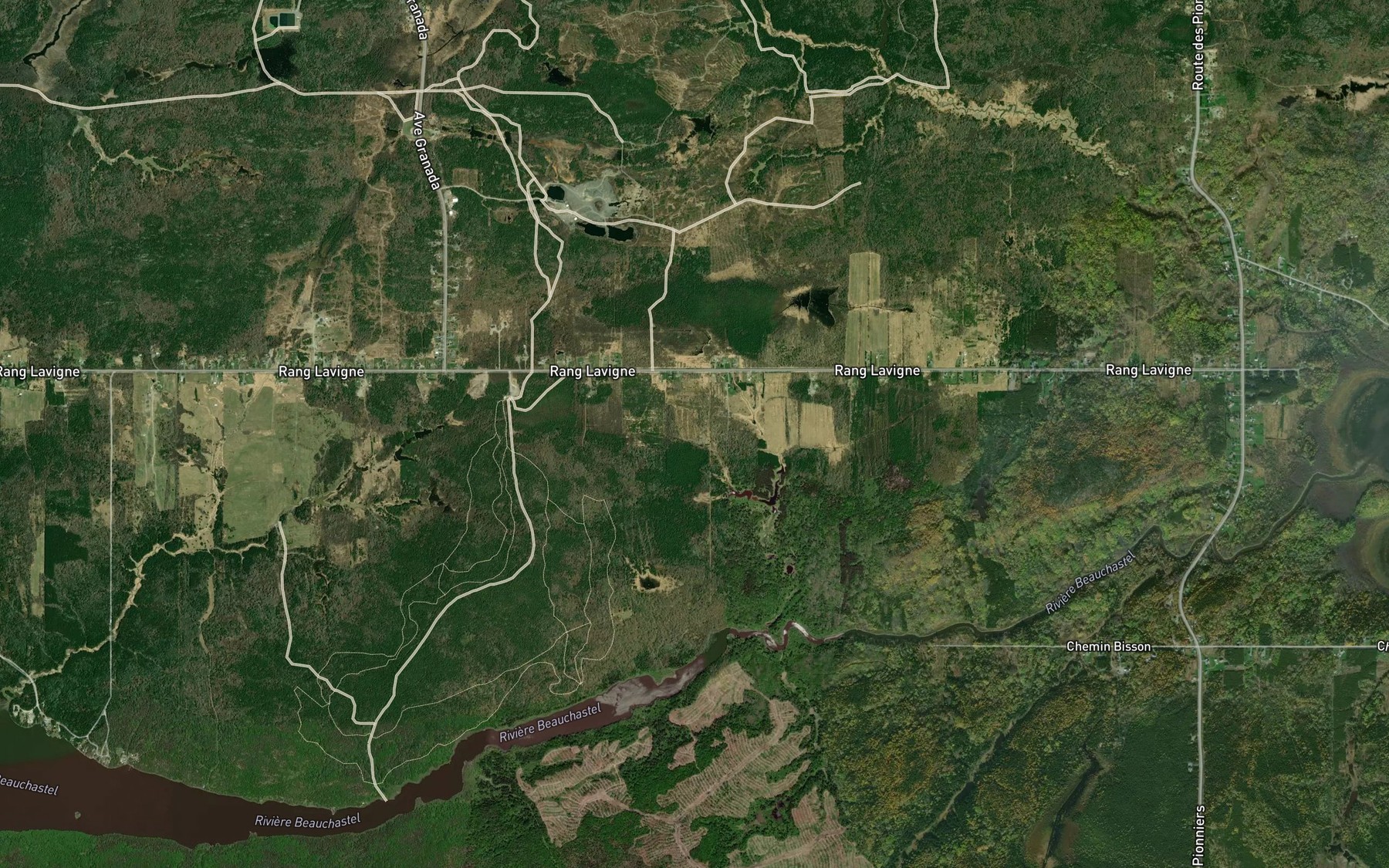 Satellite map of the Branche Deschamps