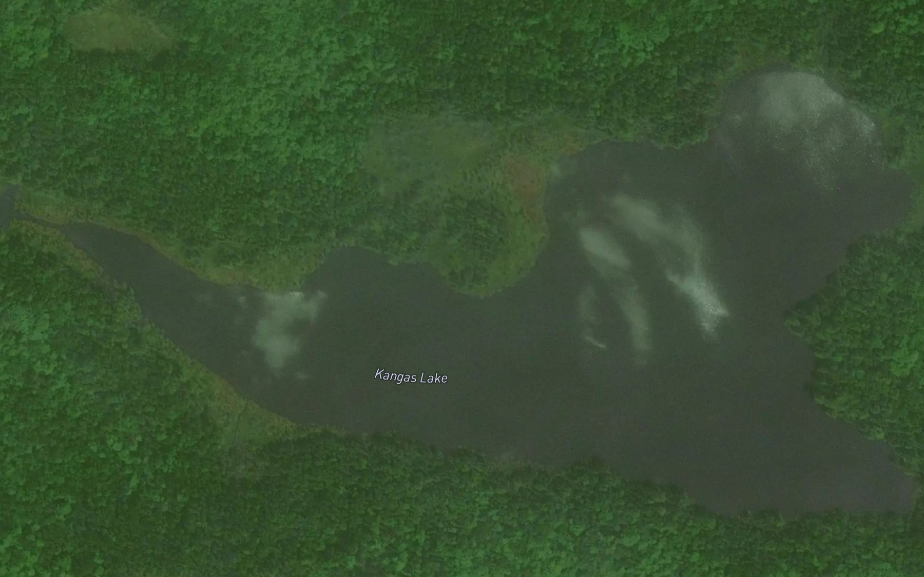 Satellite map of the Kangas Lake