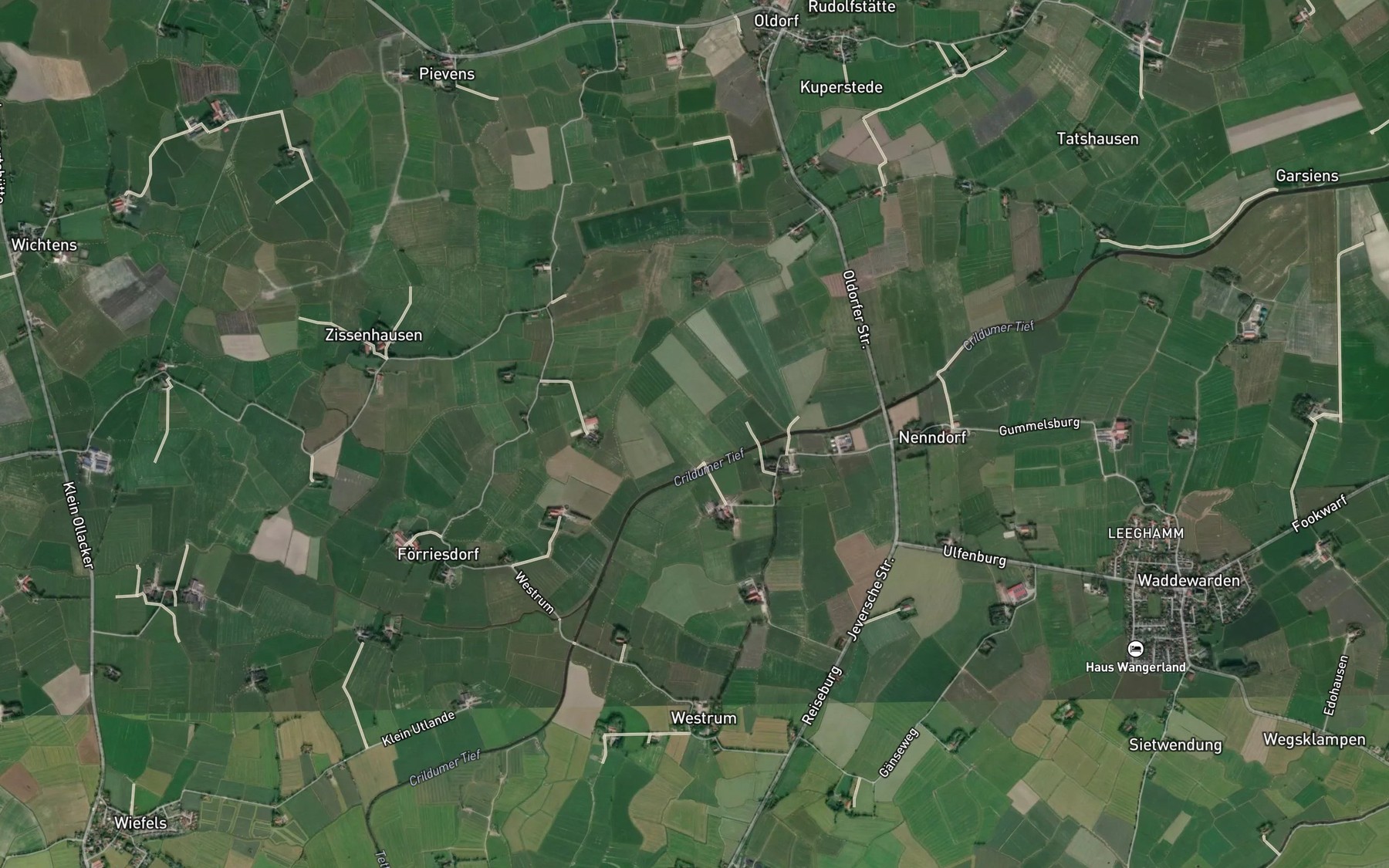 Satellite map of the Utlander Leide