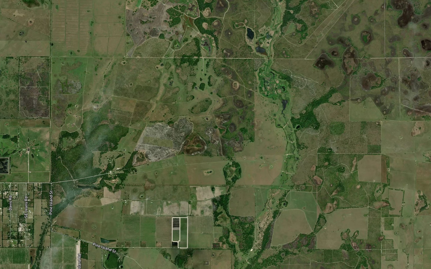 Satellite map of the Coon Dog Lake