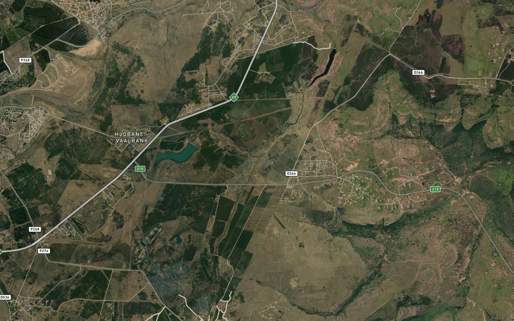 Satellite map of the Mbilane