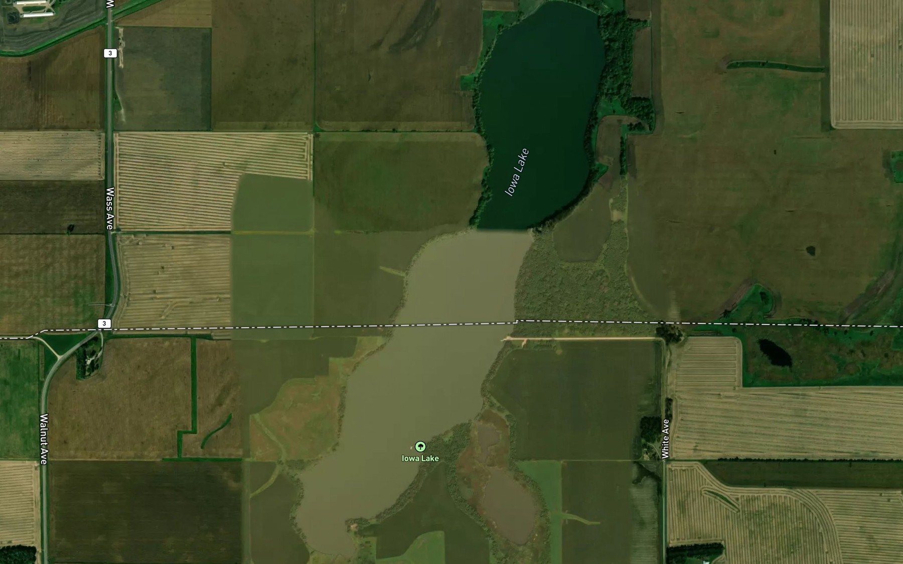 Satellite map of the Iowa Lake