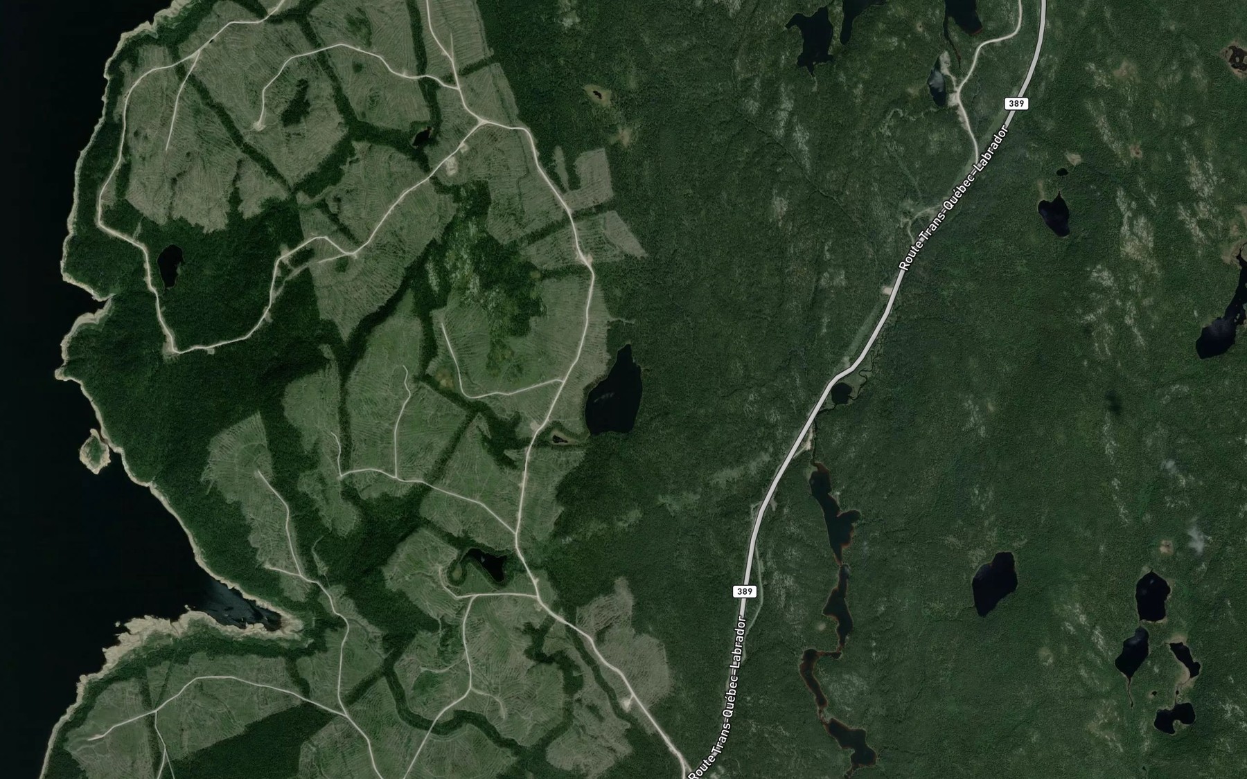 Satellite map of the Lac Quenneville