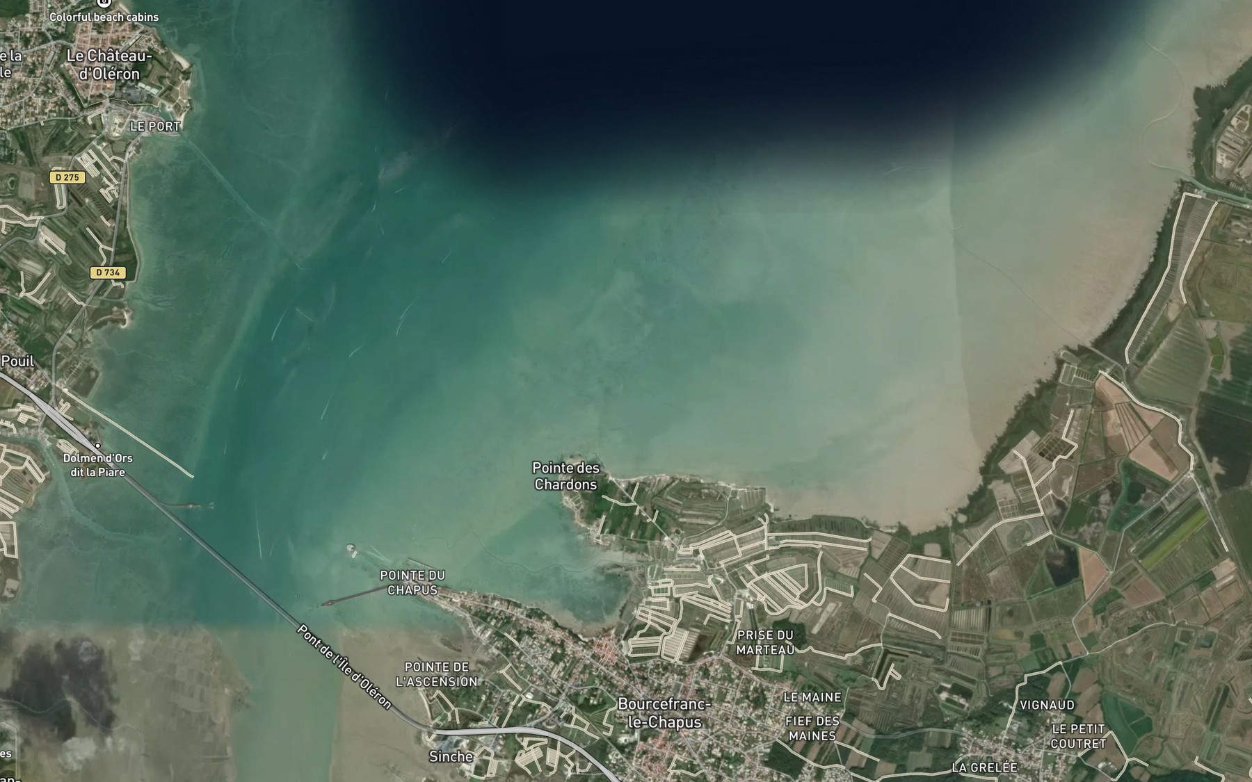 Satellite map of the Rocher d'Erre