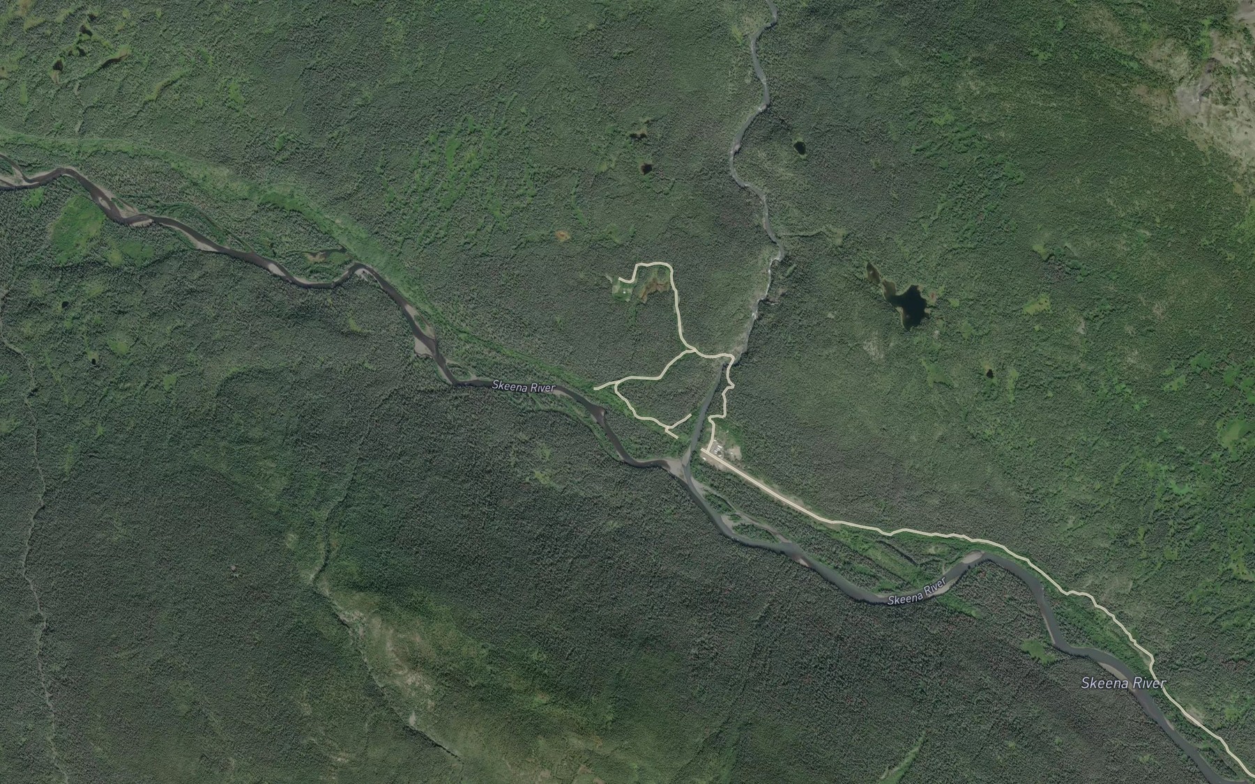 Satellite map of the Kluatantan River