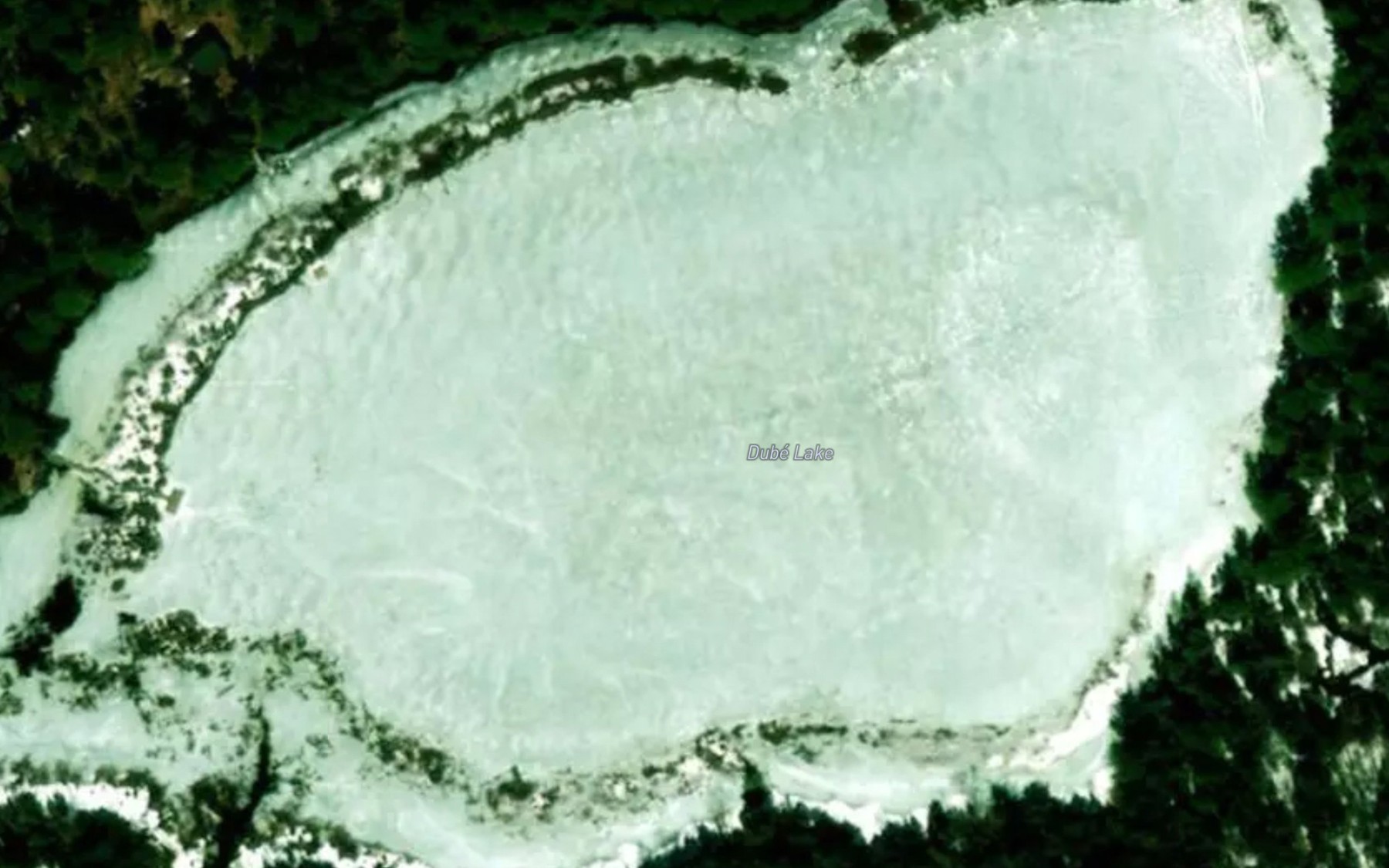 Satellite map of the Dube Lake