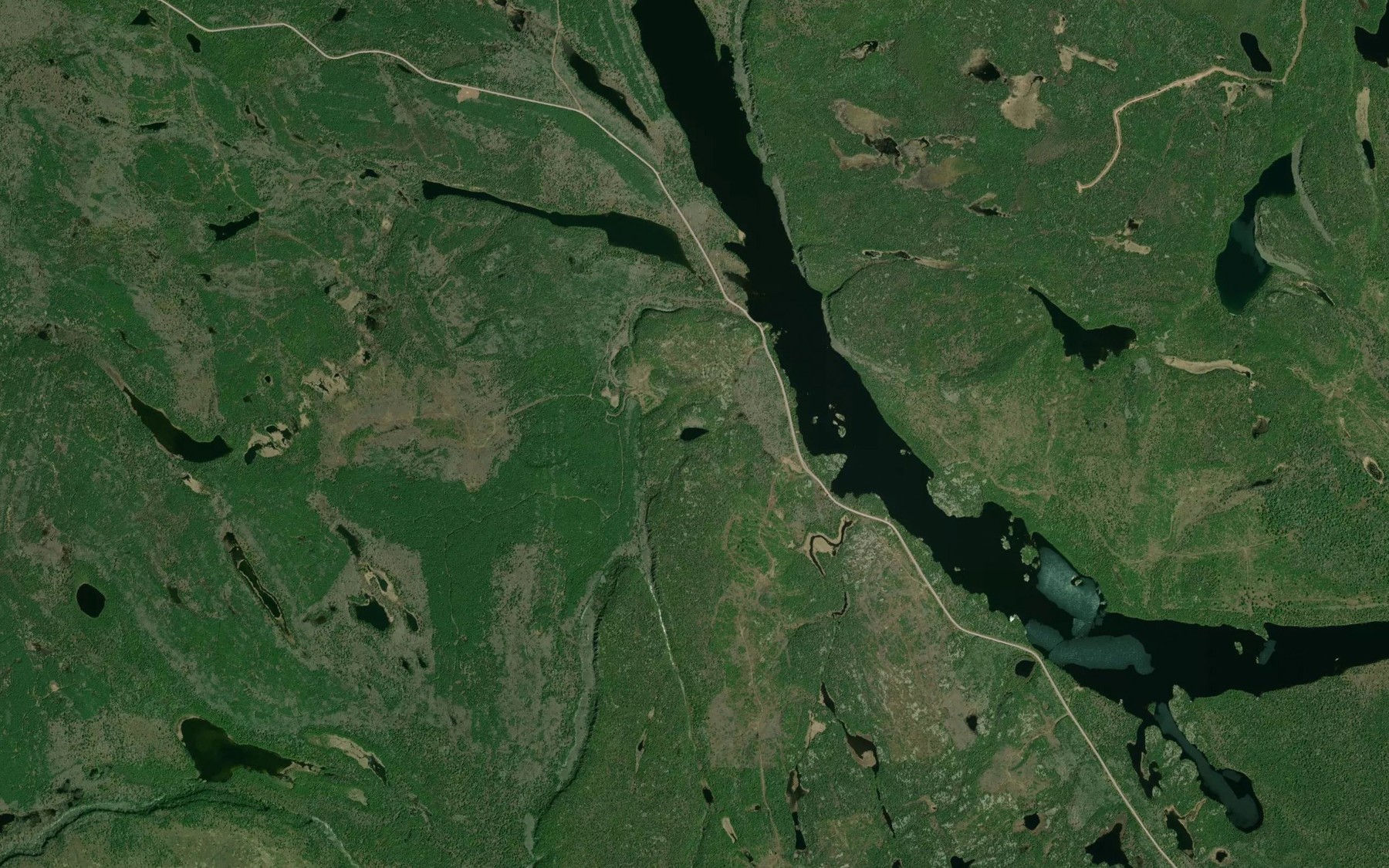 Satellite map of the Pocket Lake