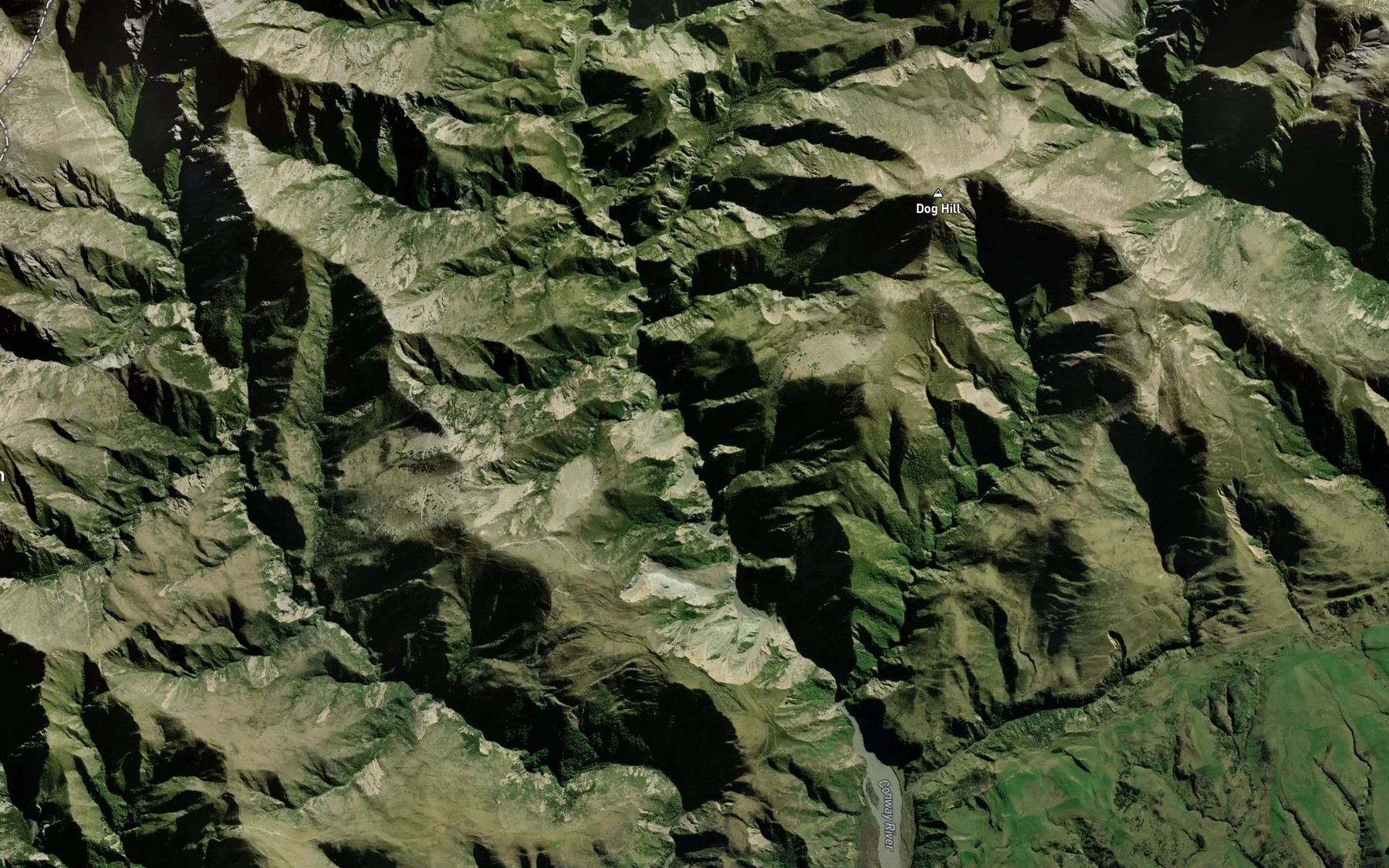 Satellite map of the Conway River