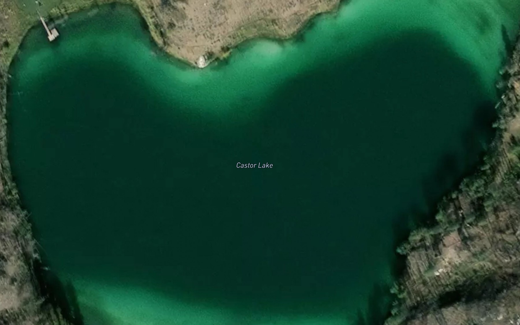 Satellite map of the Castor Lake