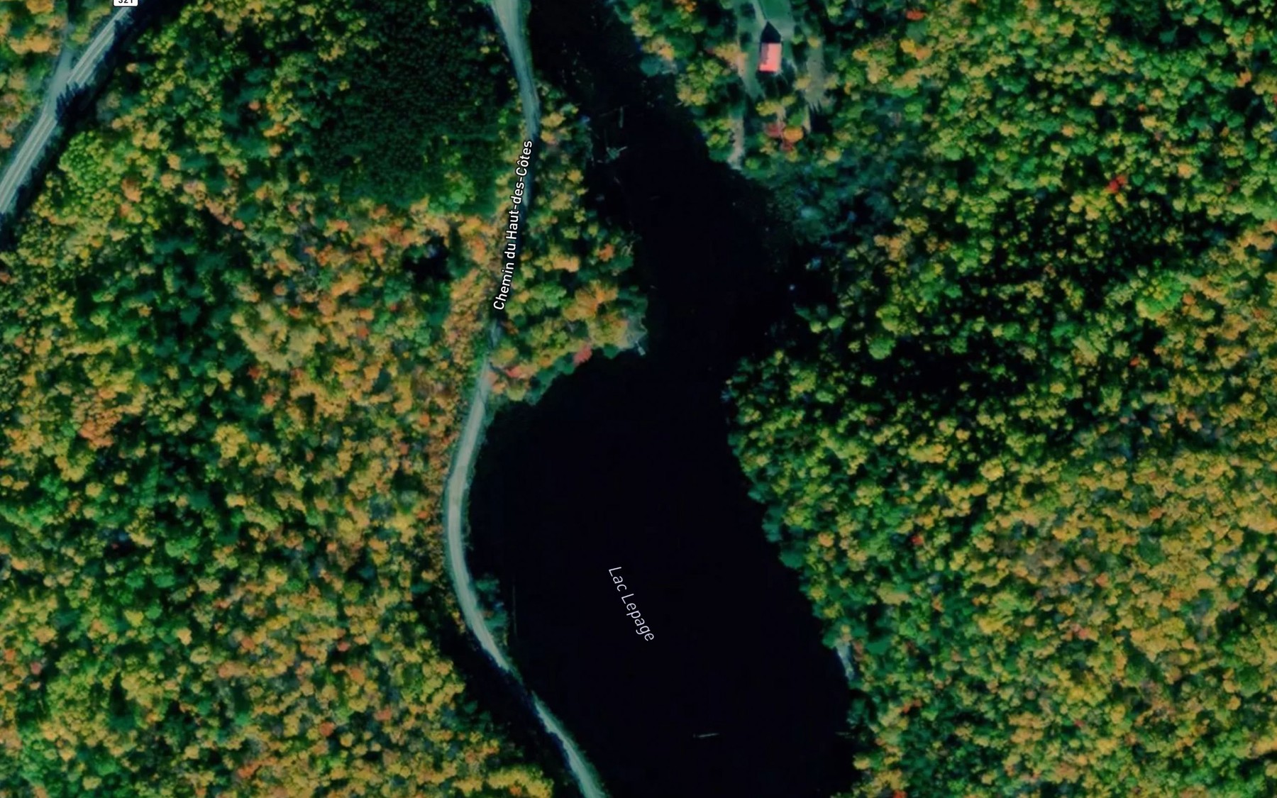 Satellite map of the Lac Lepage