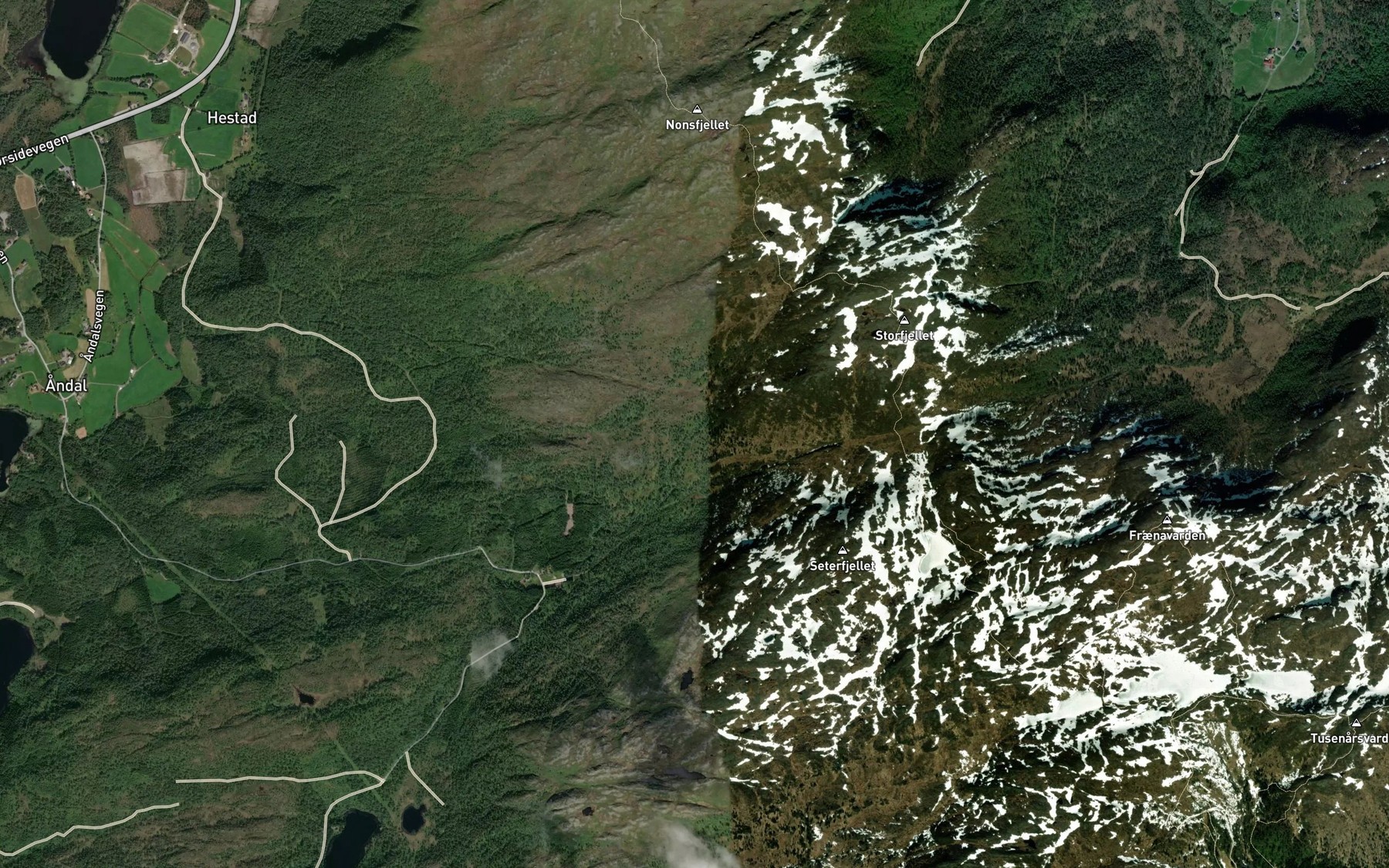 Satellite map of the Gronegrova