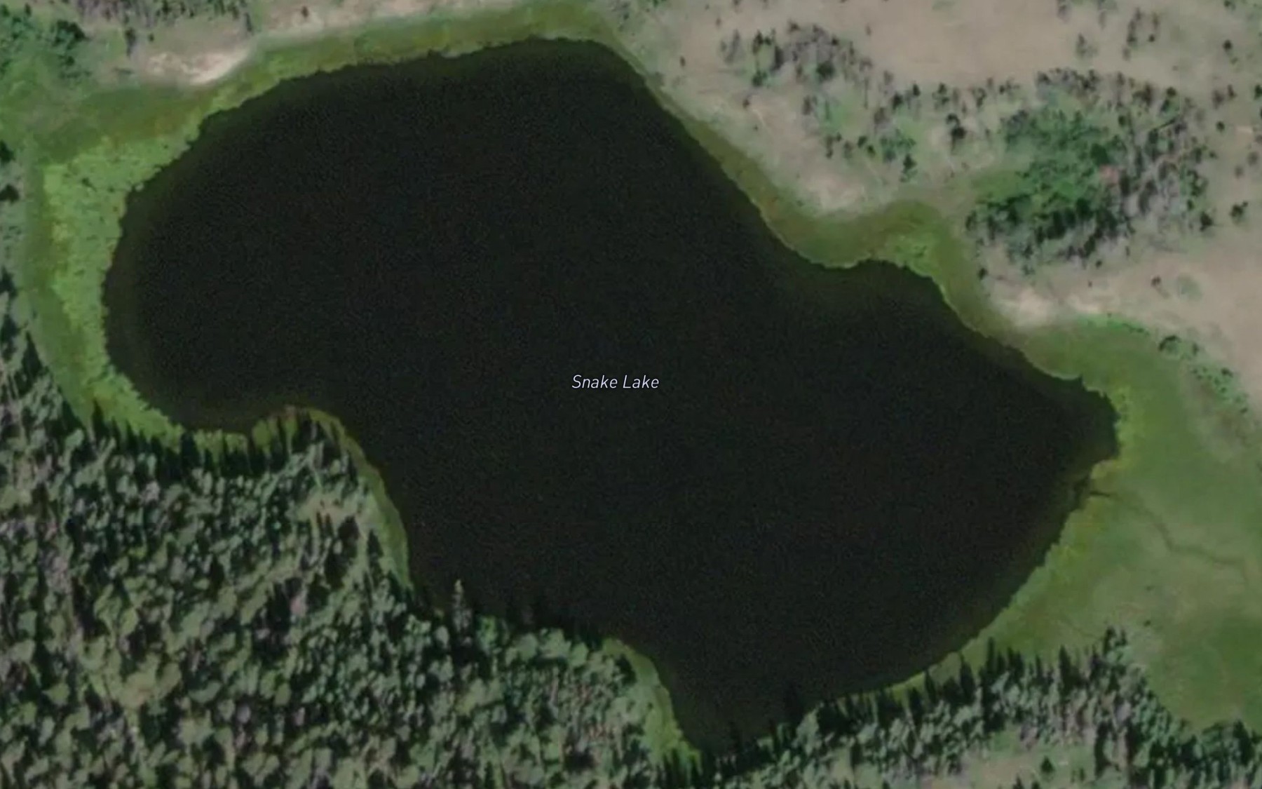 Satellite map of the Snake Lake