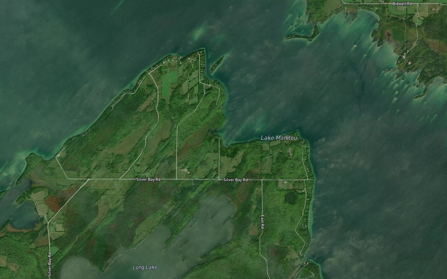 Satellite map of the Martin's Bay
