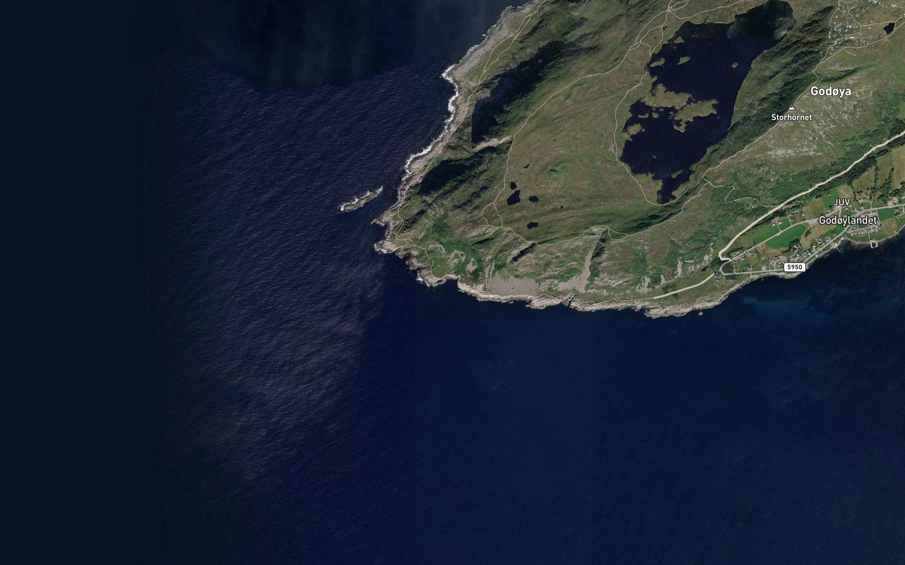 Satellite map of the Ryggahola