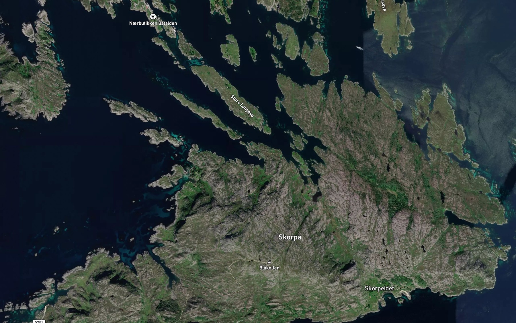 Satellite map of the Sore Sokinga