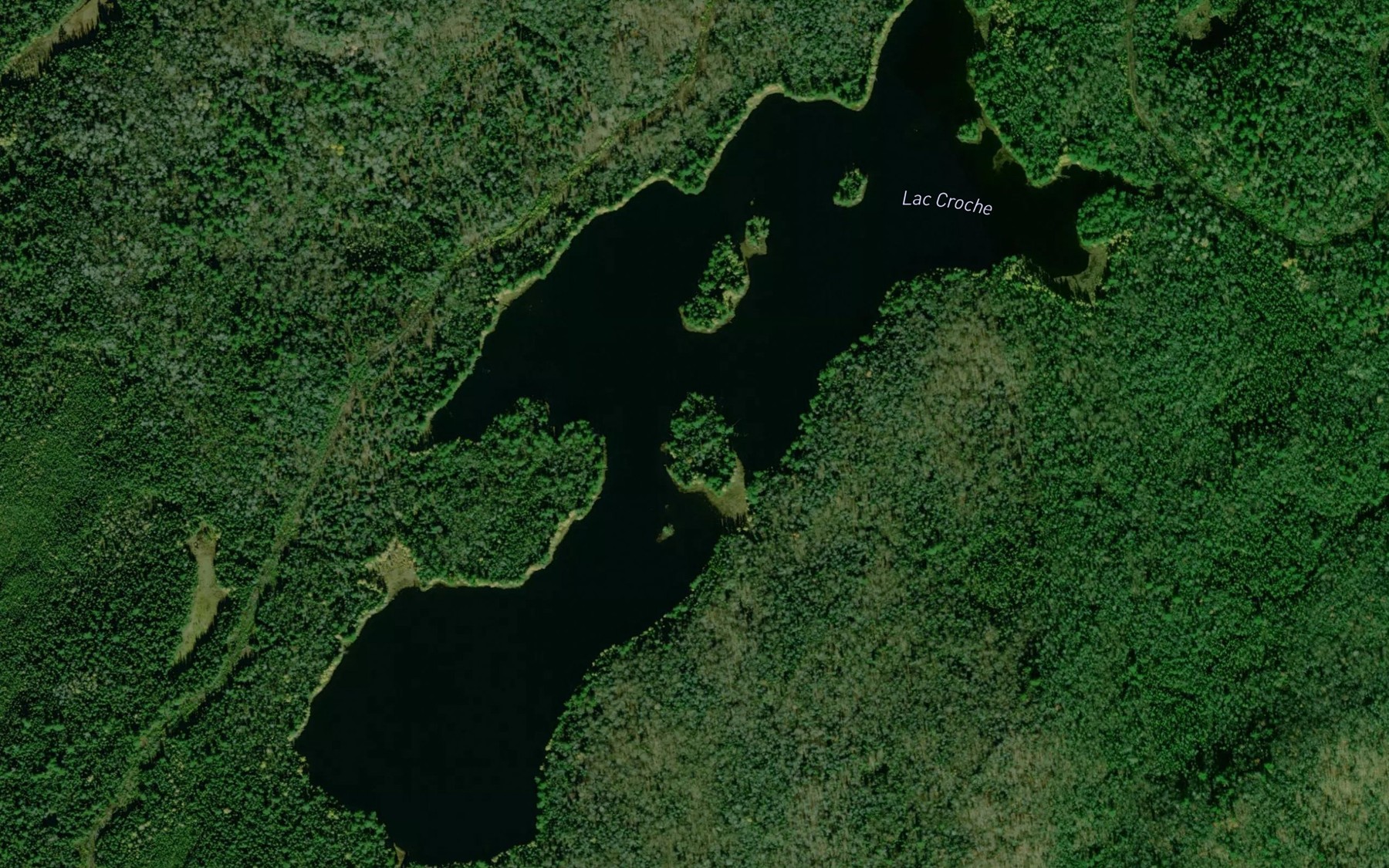 Satellite map of the Lac Croche