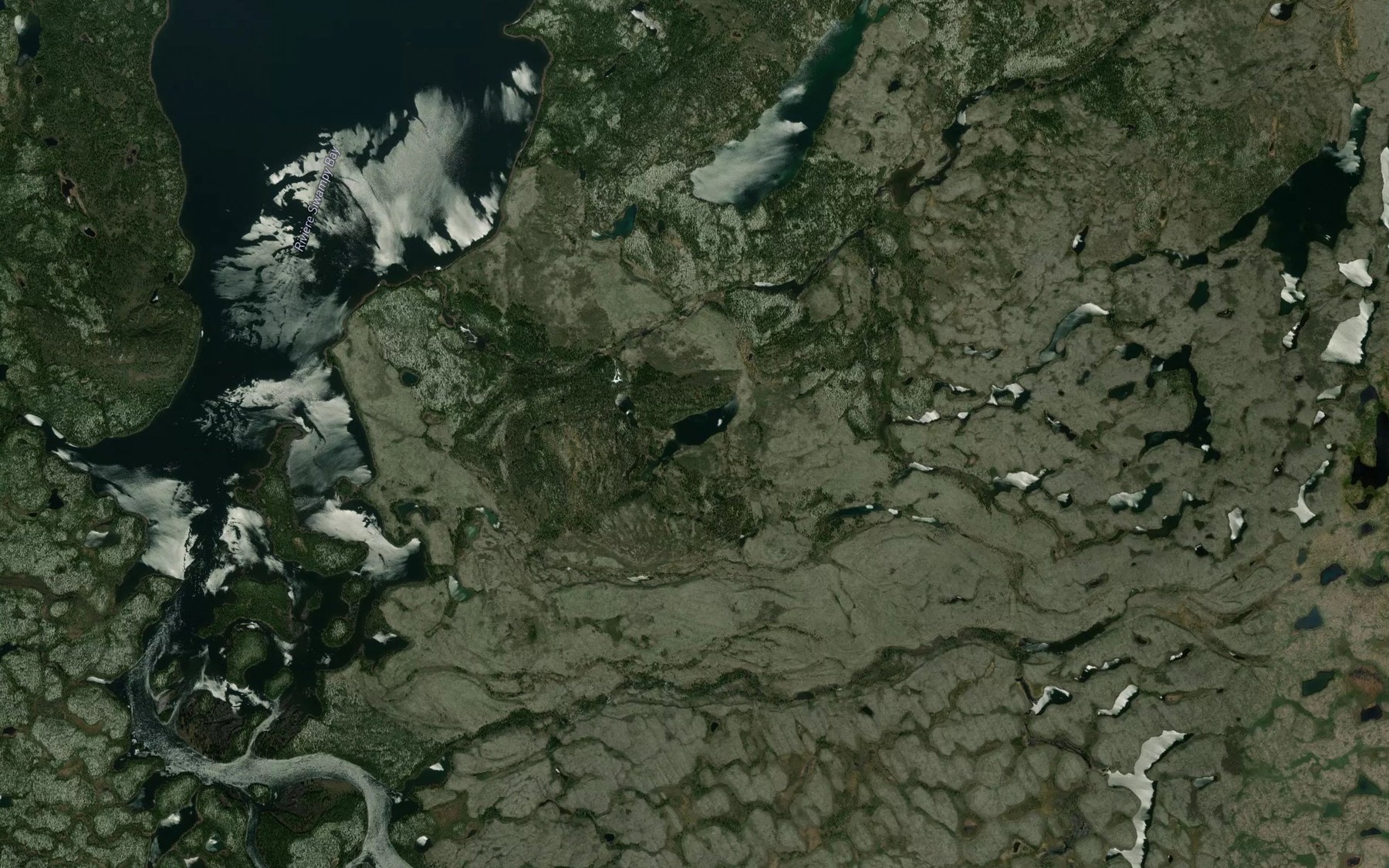 Satellite map of the Etang Uve