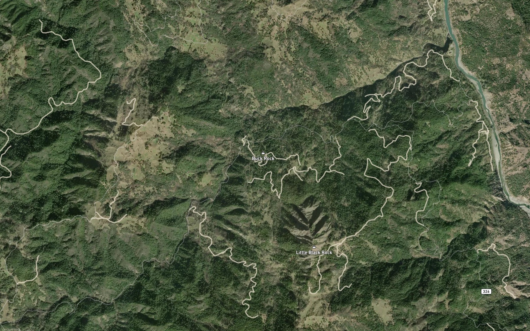 Satellite map of the Grapevine Spring