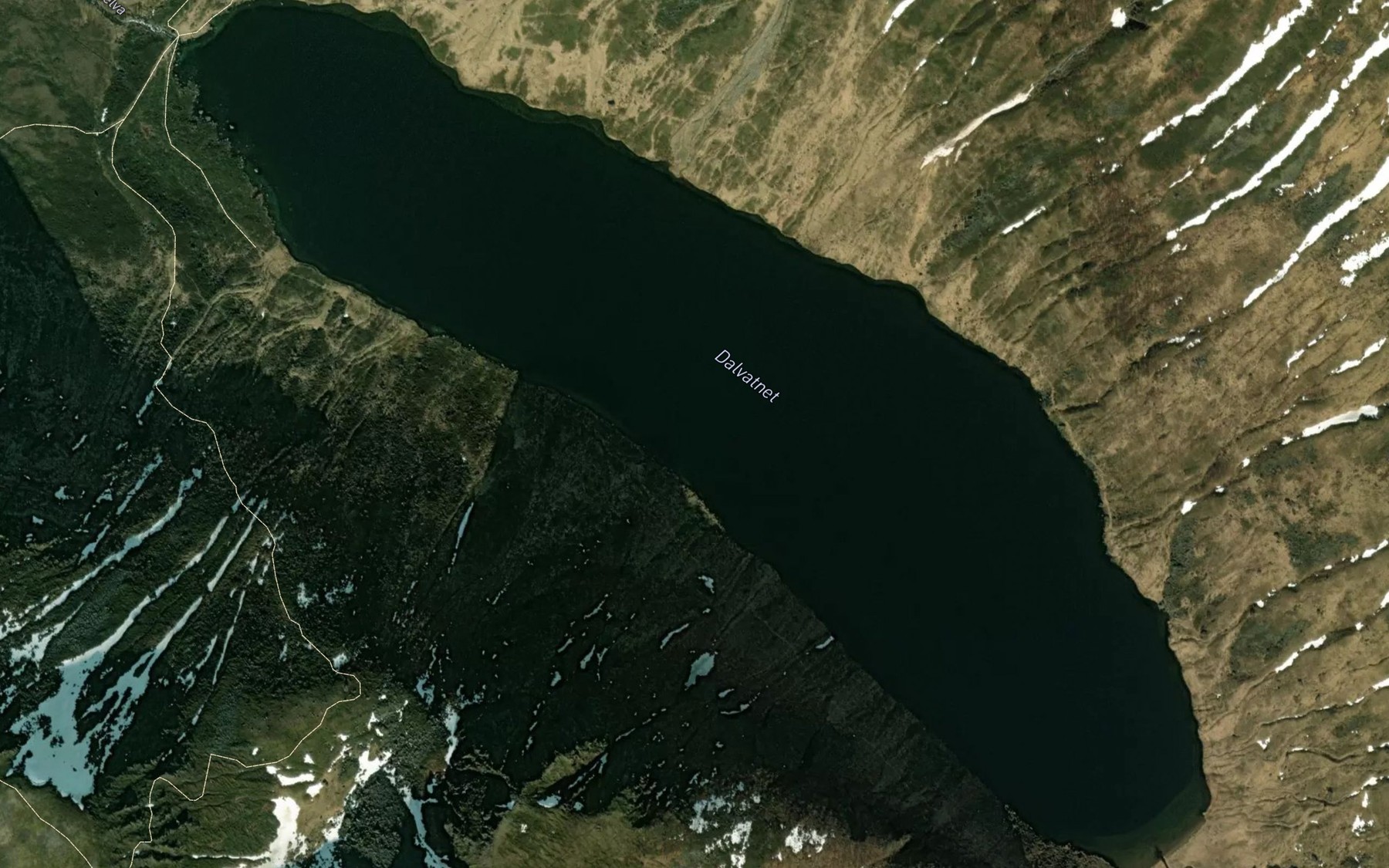 Satellite map of the Bovatnet