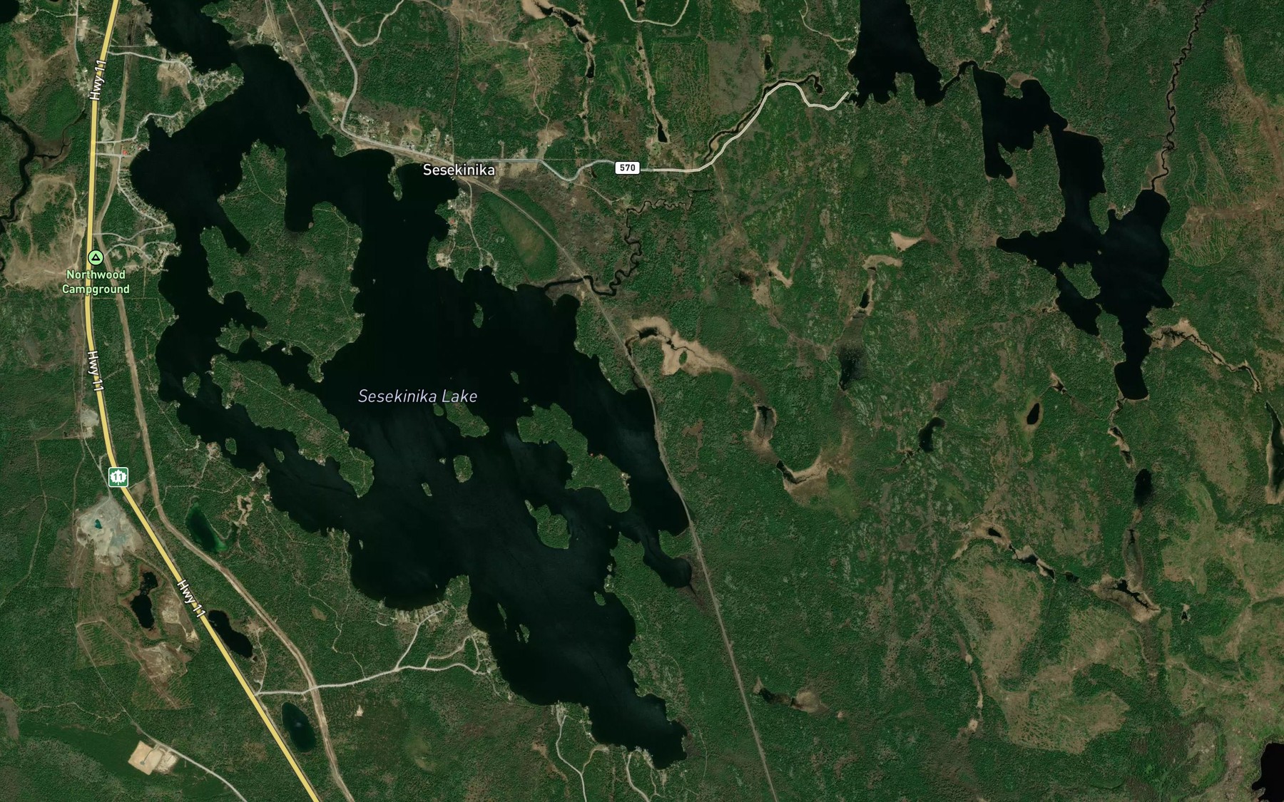 Satellite map of the Kapakita Creek